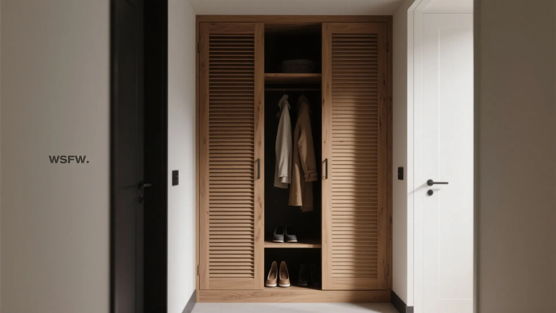 Ventilated slatted doors for dry, fresh storage