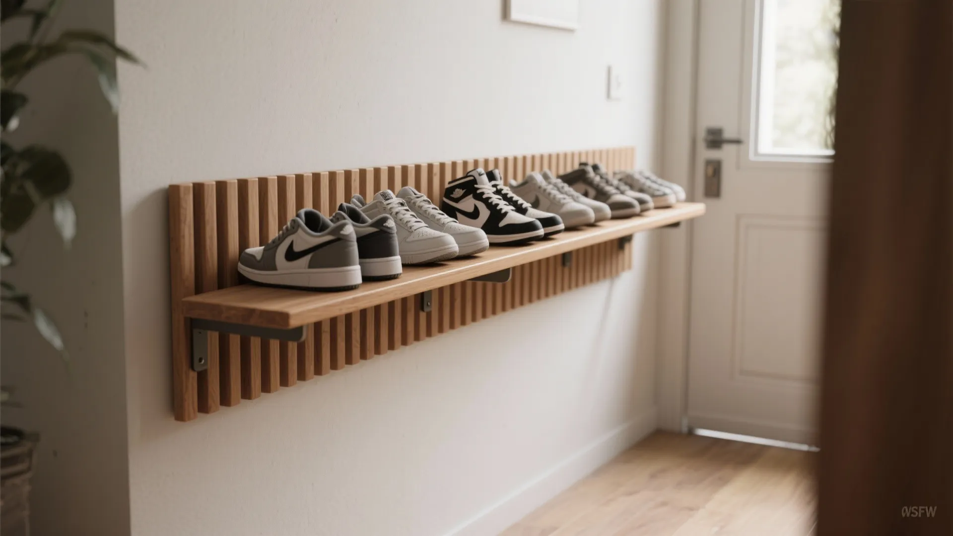 1. Floating Slatted Ledges