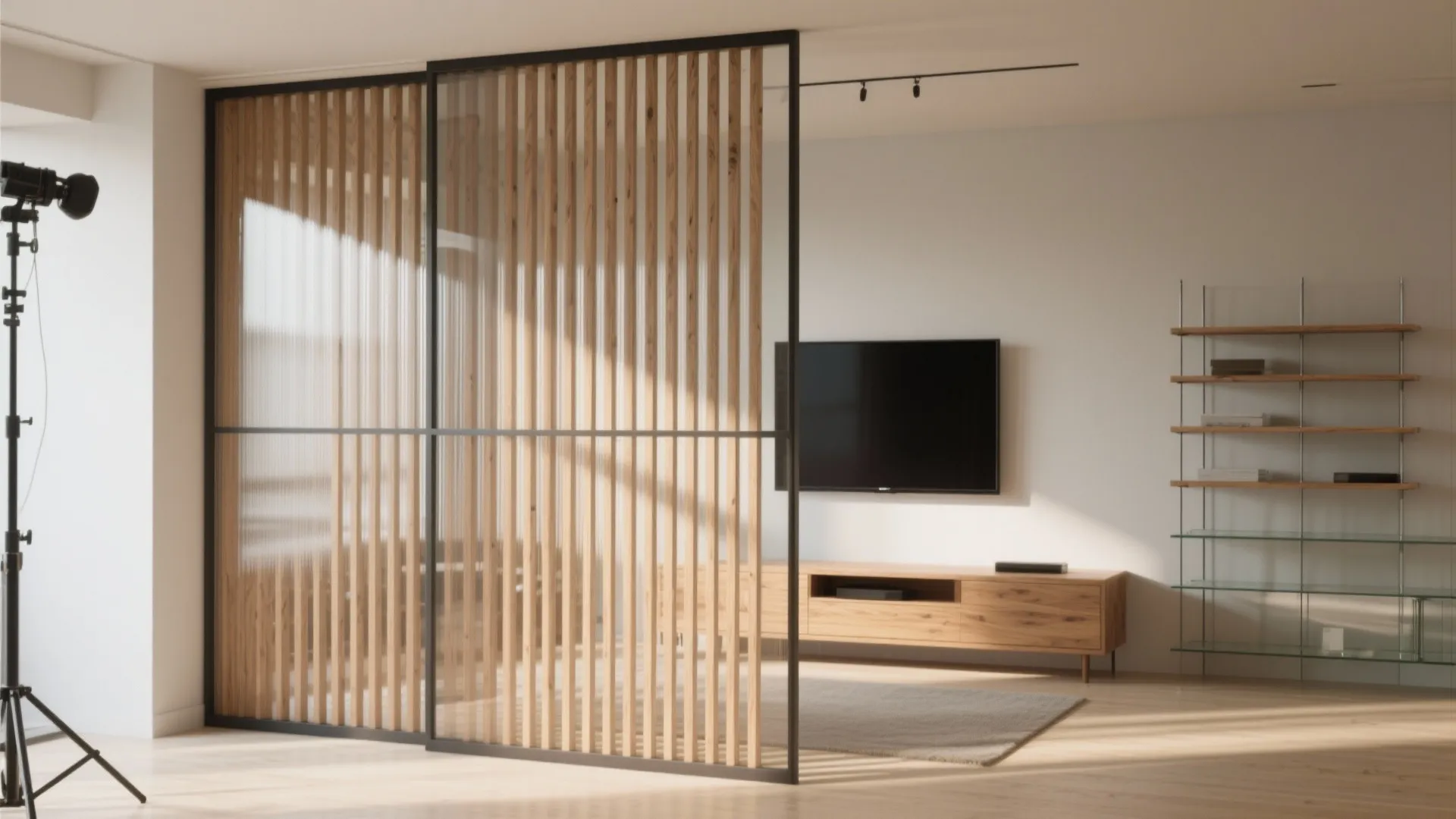4. Open Shelving, Glass, or Slatted Screens