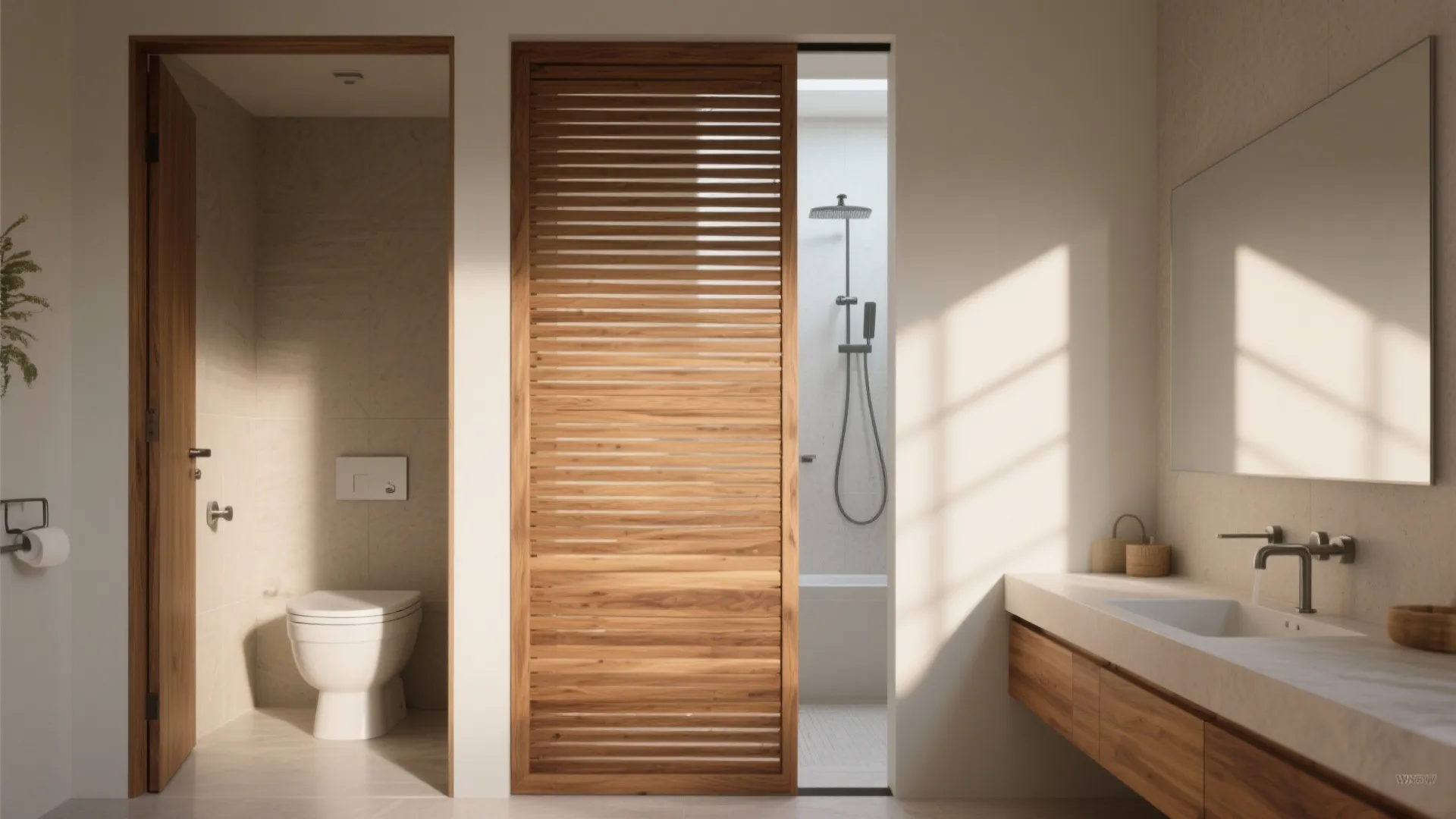 Slatted Wood or Metal Screen (Warmth + Ventilation)