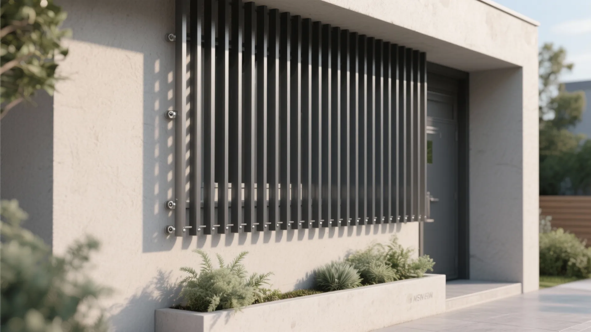 Slatted Screens and Ribbed Panels for Shadow Play