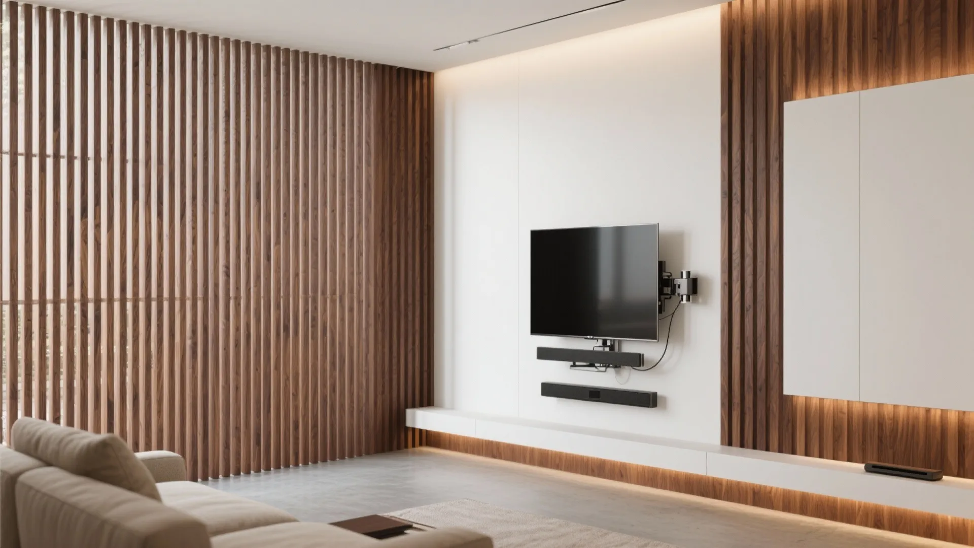 4) Swivel Mount + Slatted Corner Backdrop