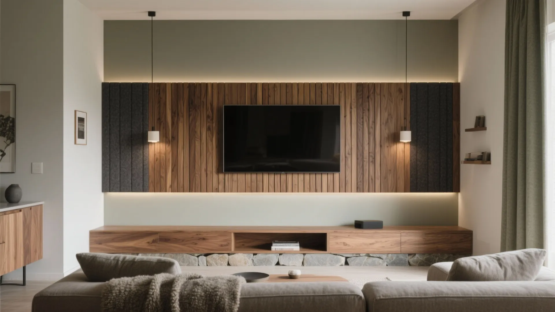 Slatted Wood and Warm Panels