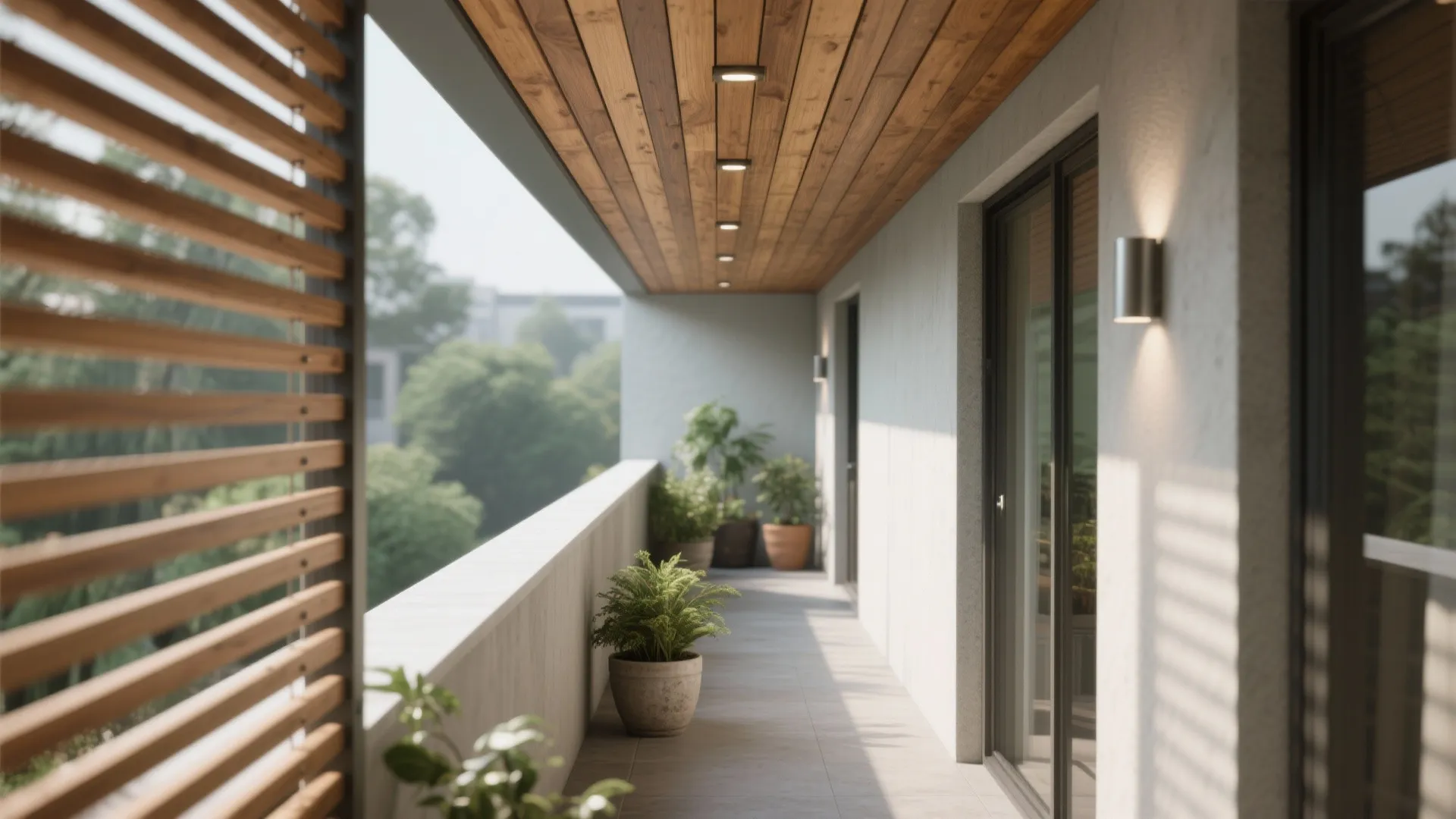 Warm Slatted Wood for Rhythm and Breeze