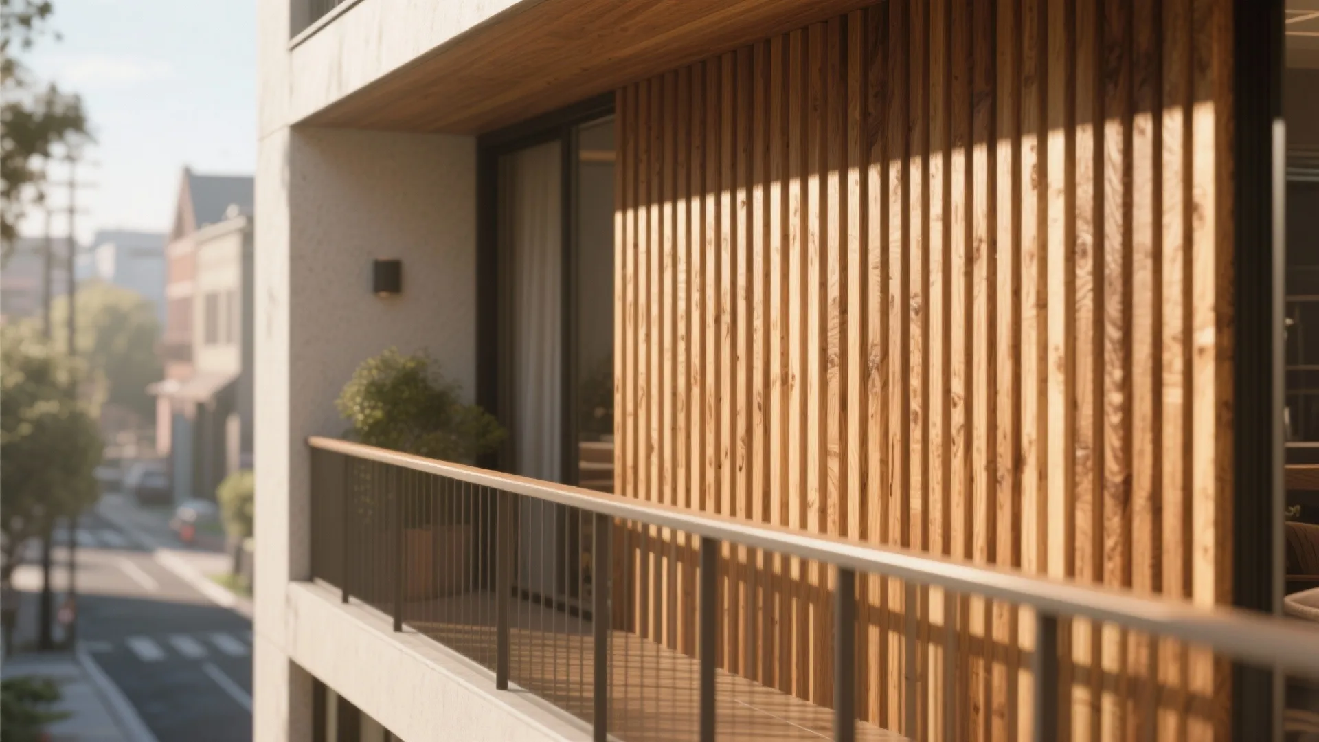 Slatted Wood Screens