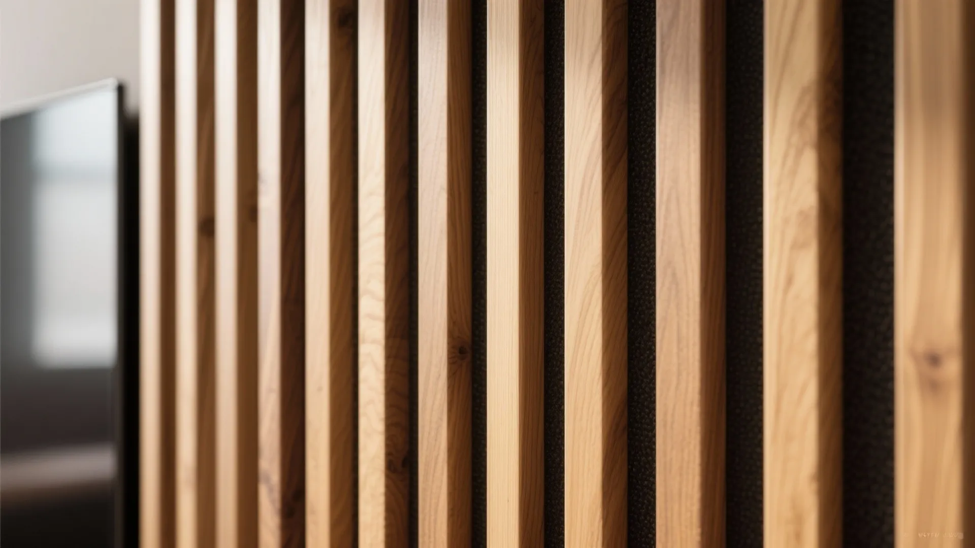 Slatted Wood Paneling for Warmth and Subtle Acoustics