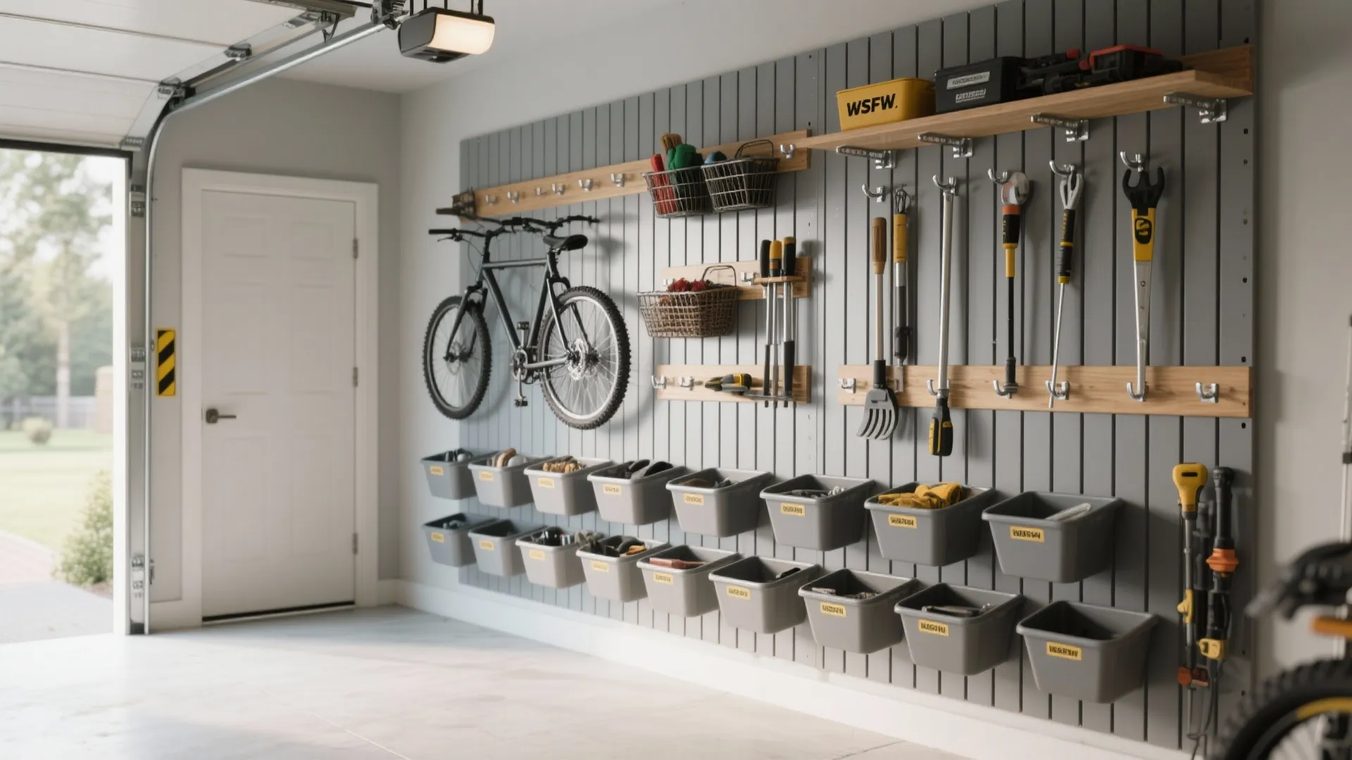Vertical slatwall and modular storage