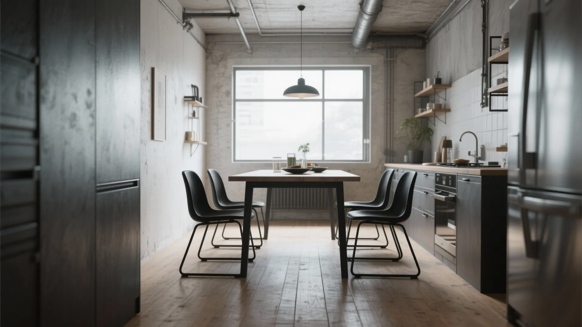 4. Black metal sled bases for industrial chic and stability