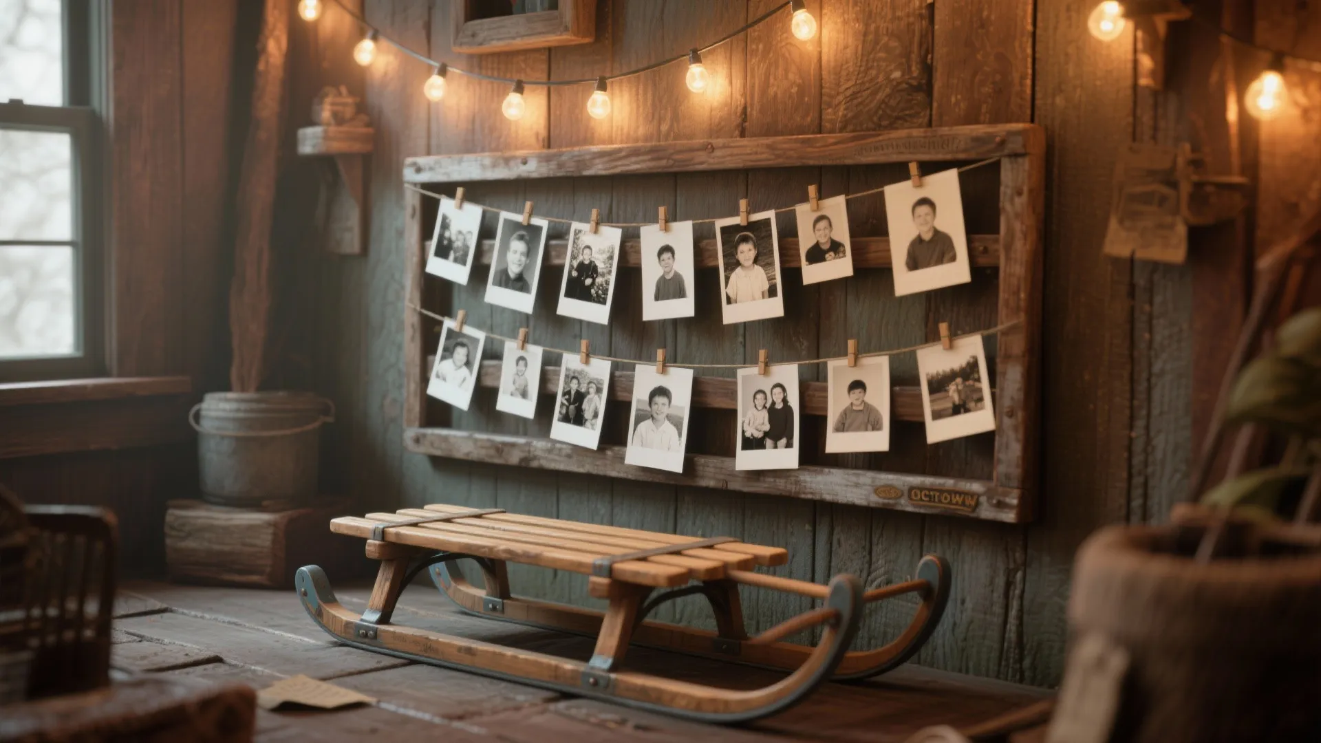 7. Vintage Photo Display
