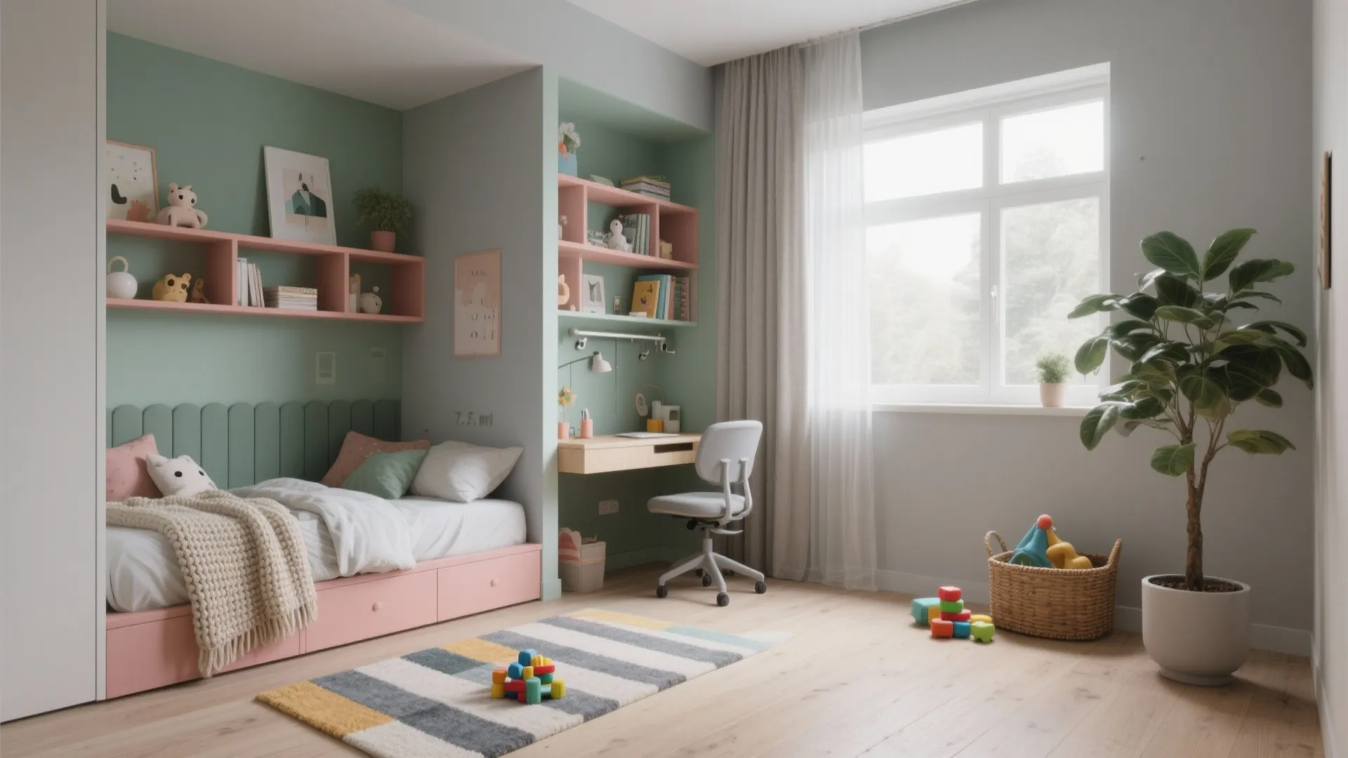 Flexible Sleep–Play–Study Zones