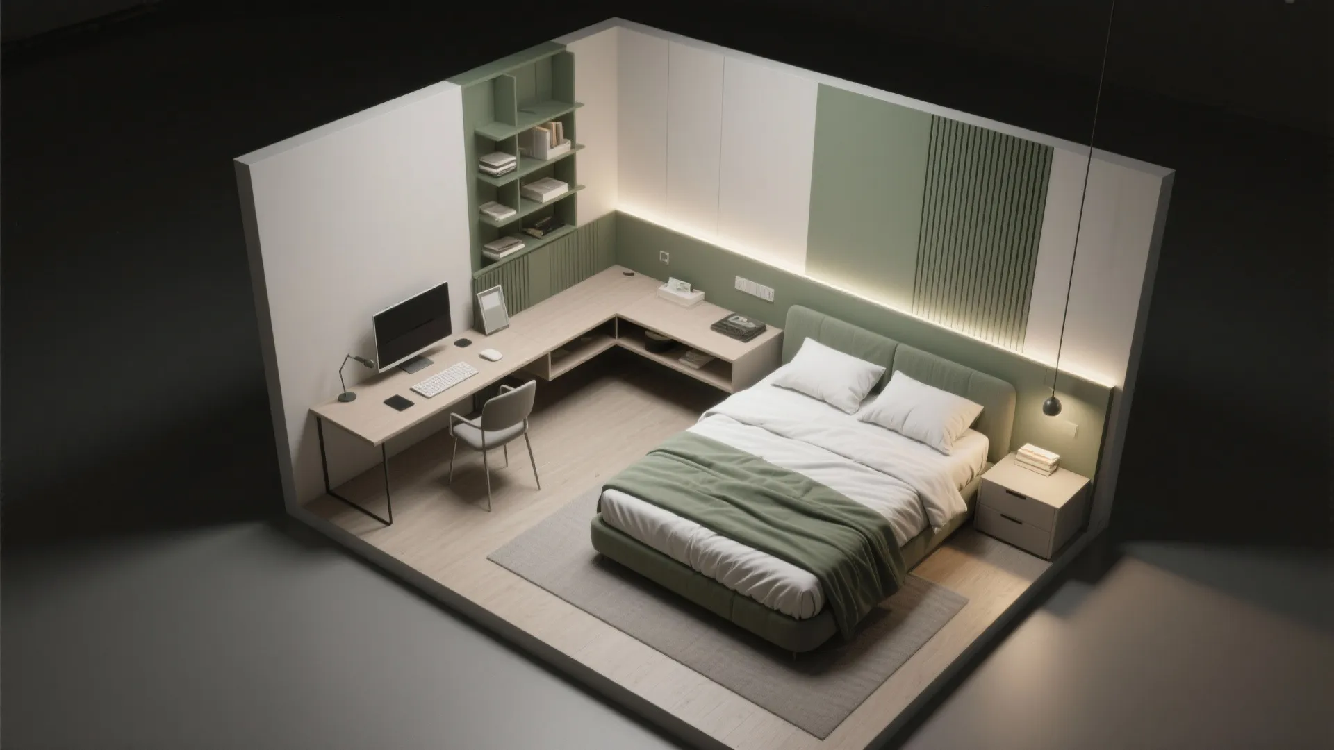 3. Multipurpose Sleep & Work Zone