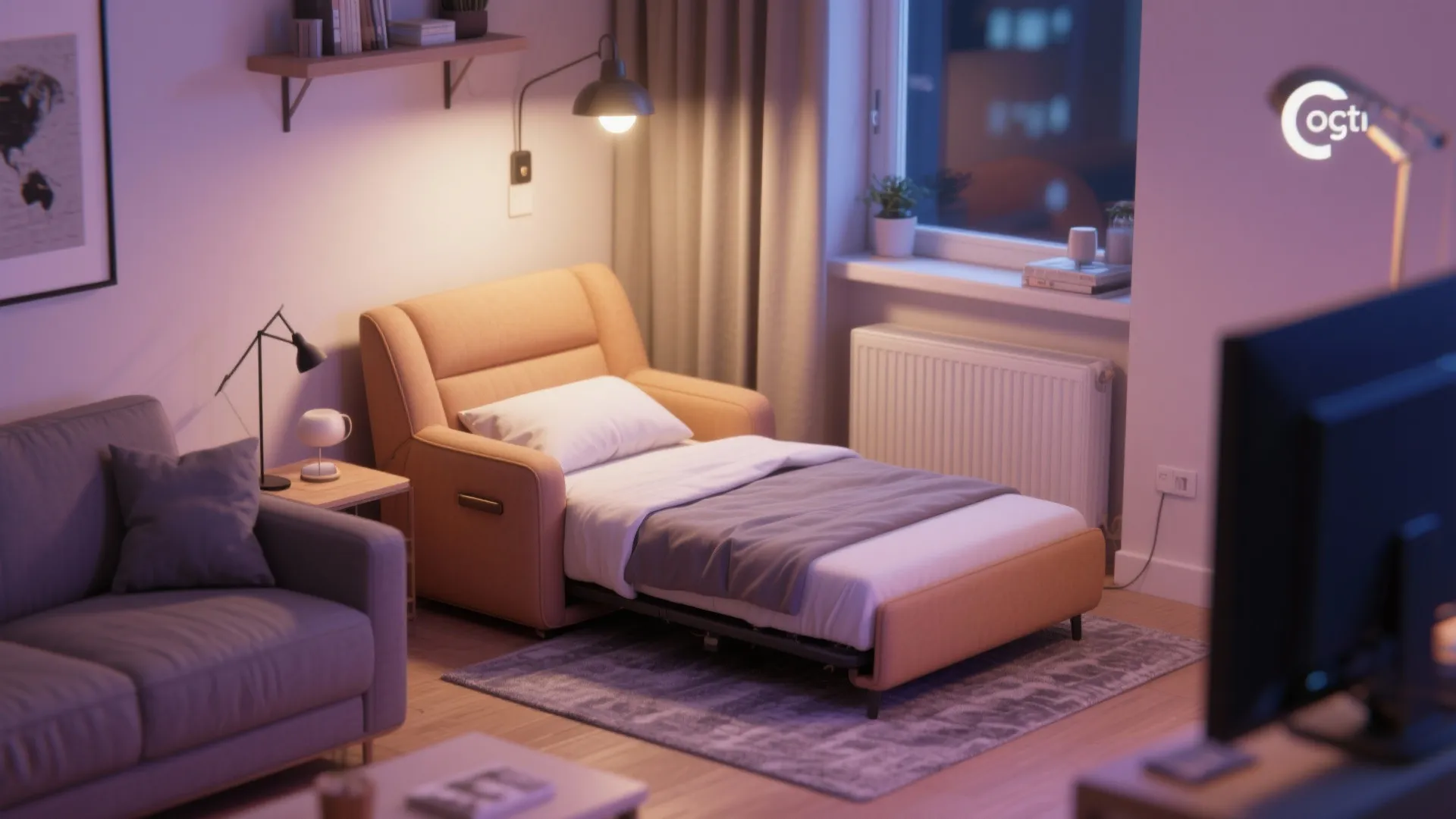 6. Convertible Sleeper Accent Chair