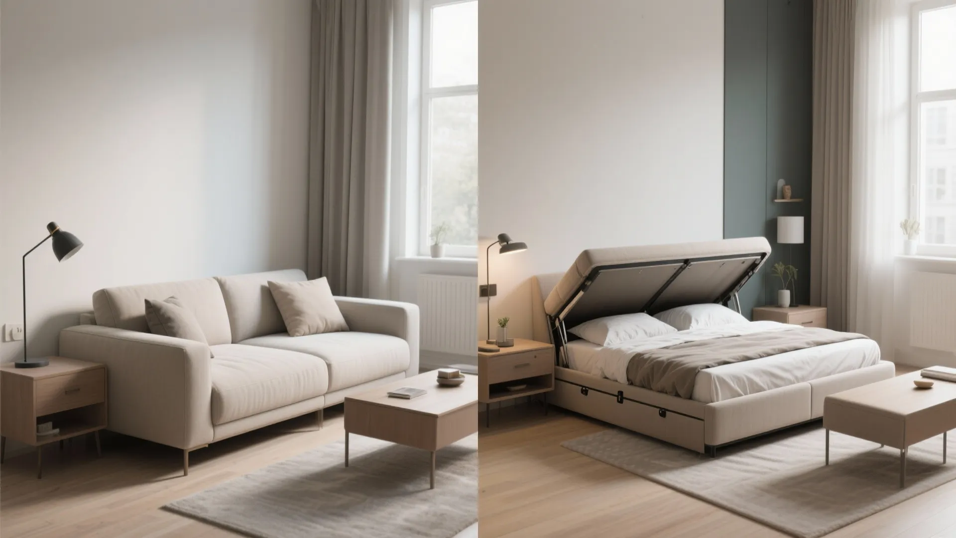 5. Transforming sofas: sleepers, benches, and foldaways