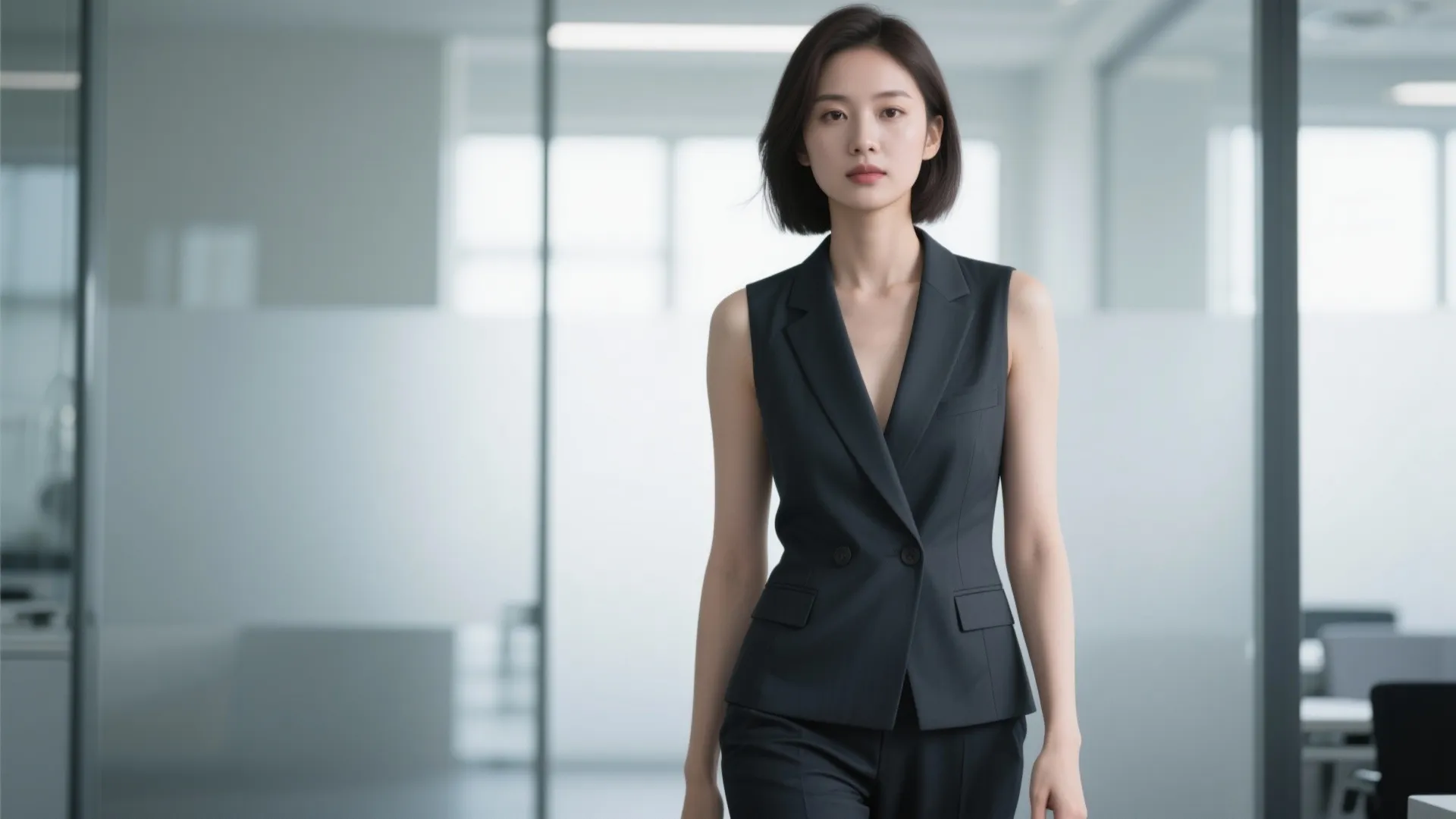 10. Sleeveless Vest + Tailored Pants