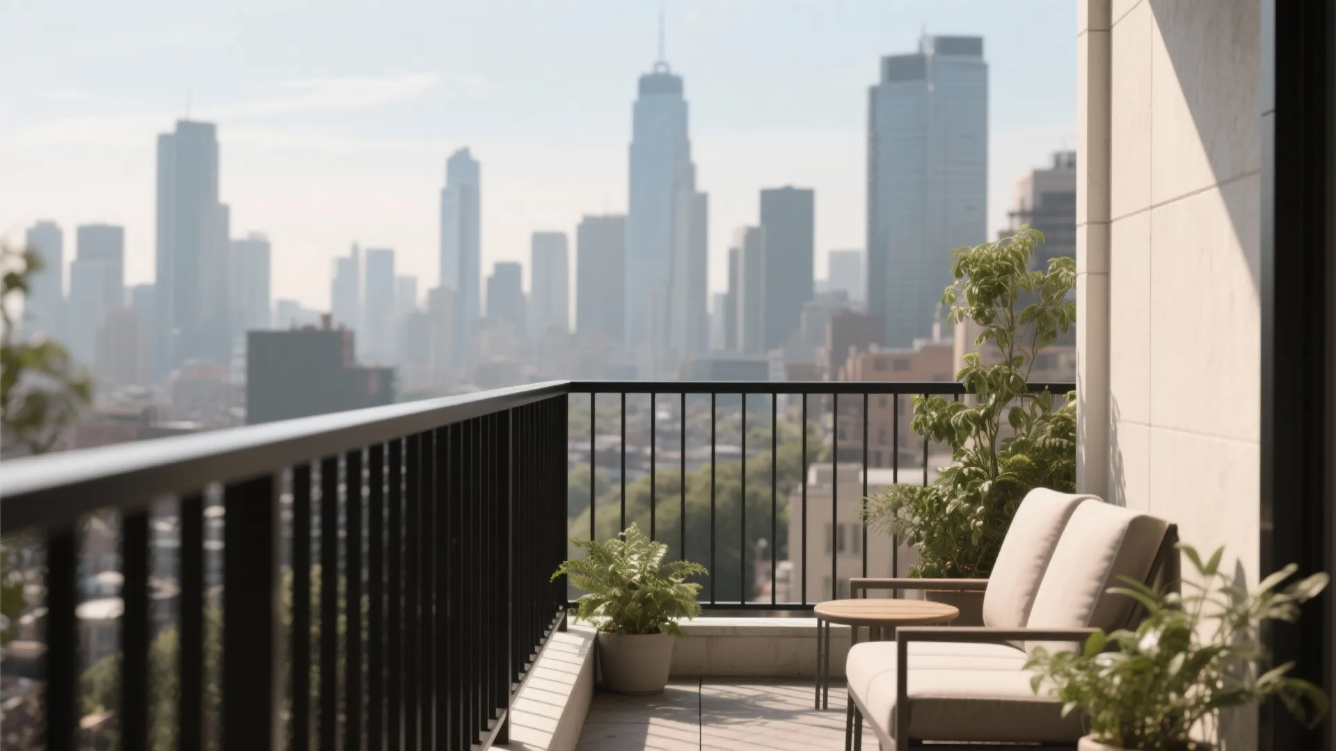 Slender Metal Balusters with a Matte Finish