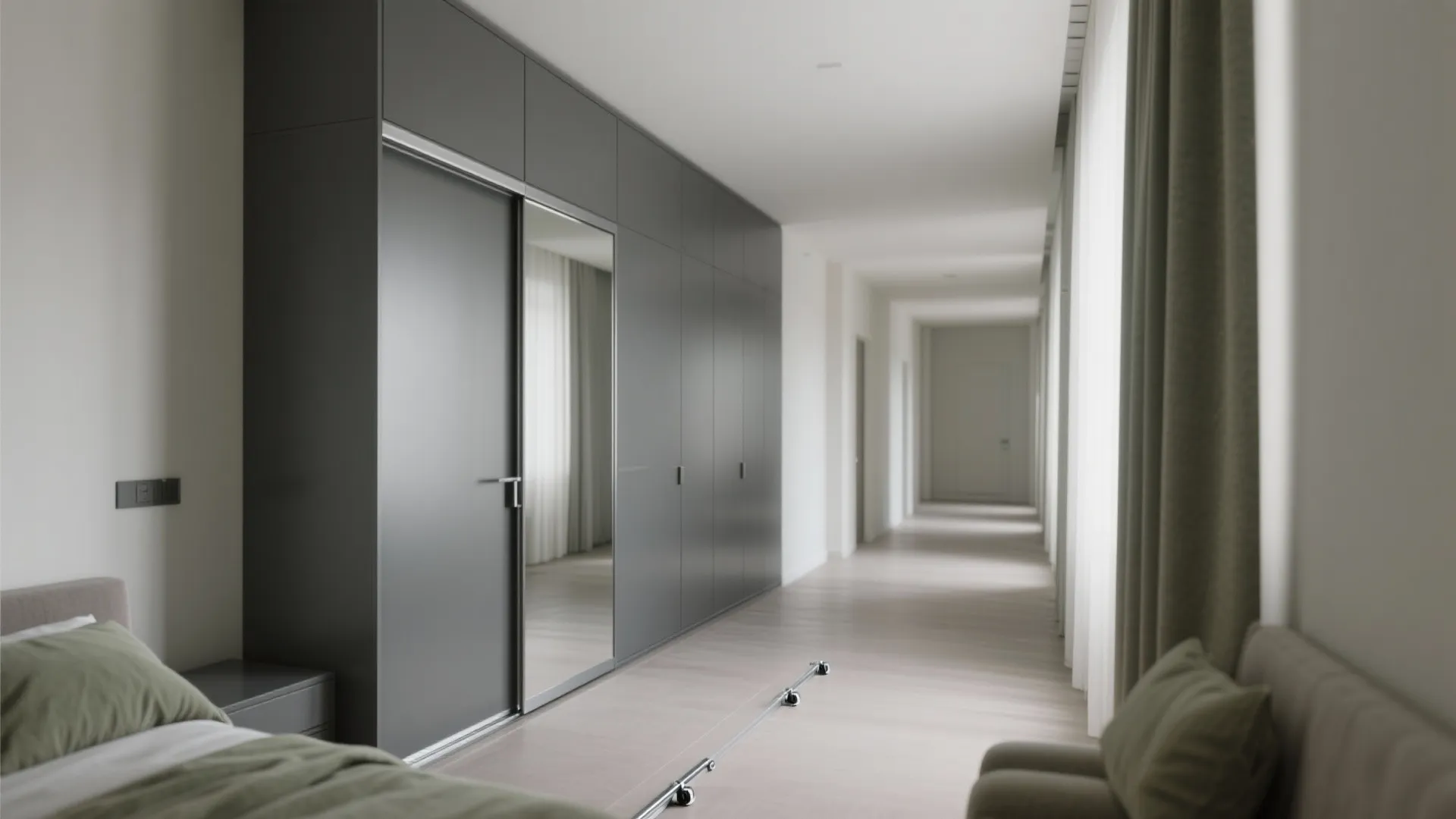 Sliding-Door Steel Almirah for Narrow Aisles