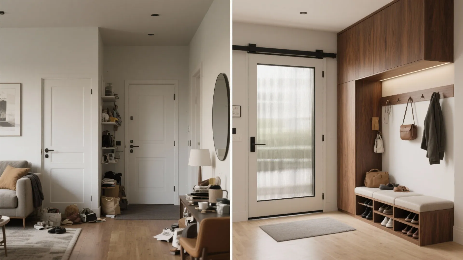 Sliding Doors and a Pocket Storage Wall