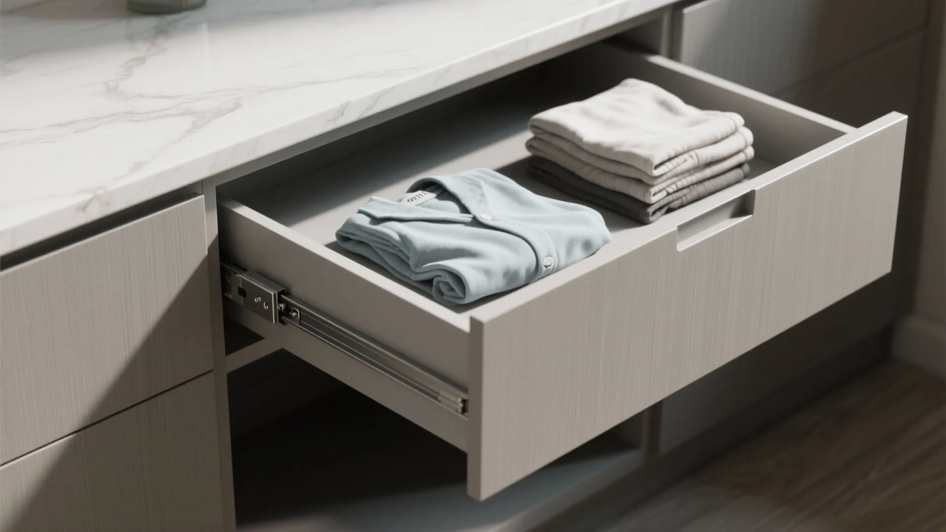 2. Slide-out drawer table