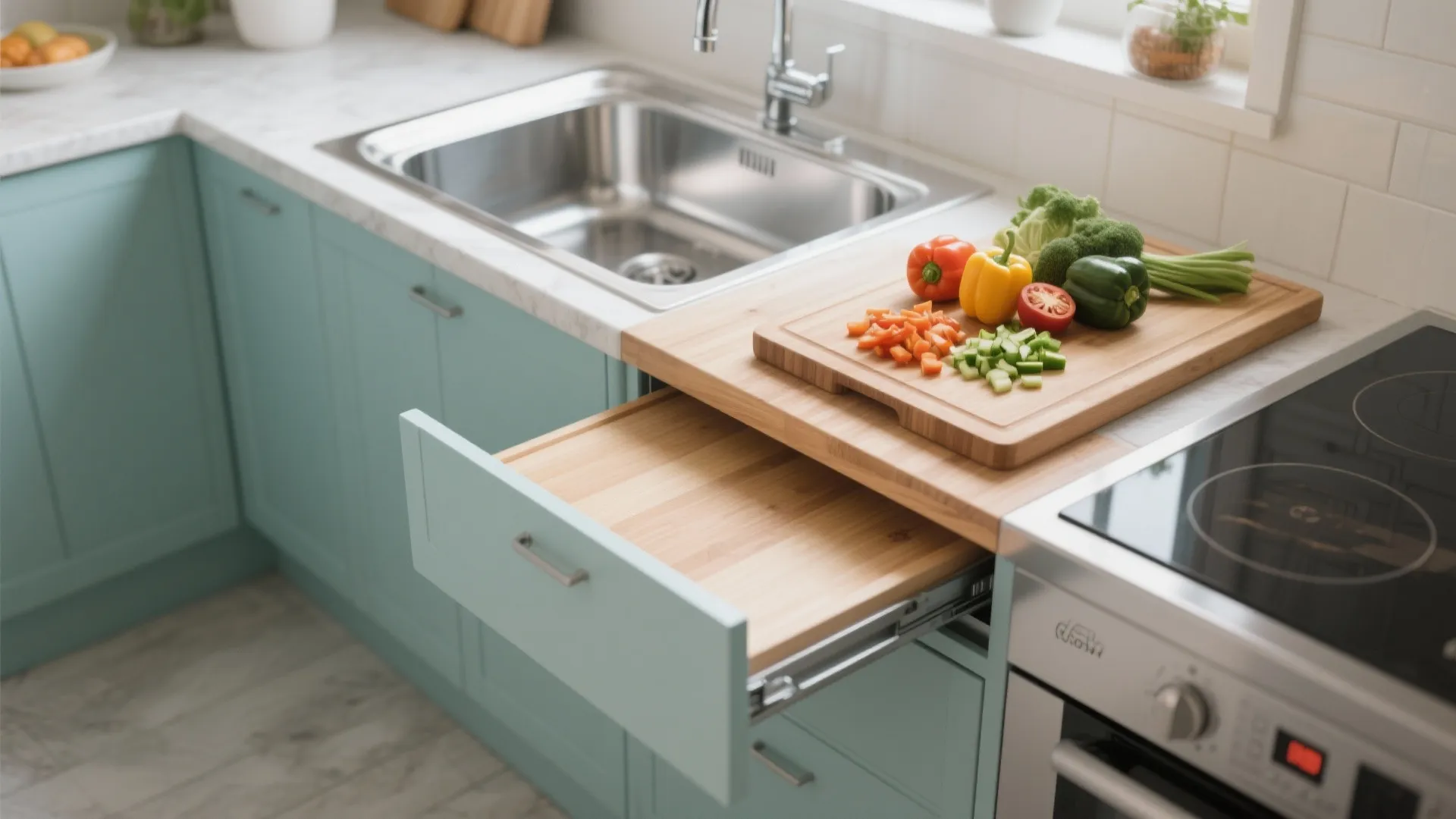 10. Slide-Out Cutting Boards