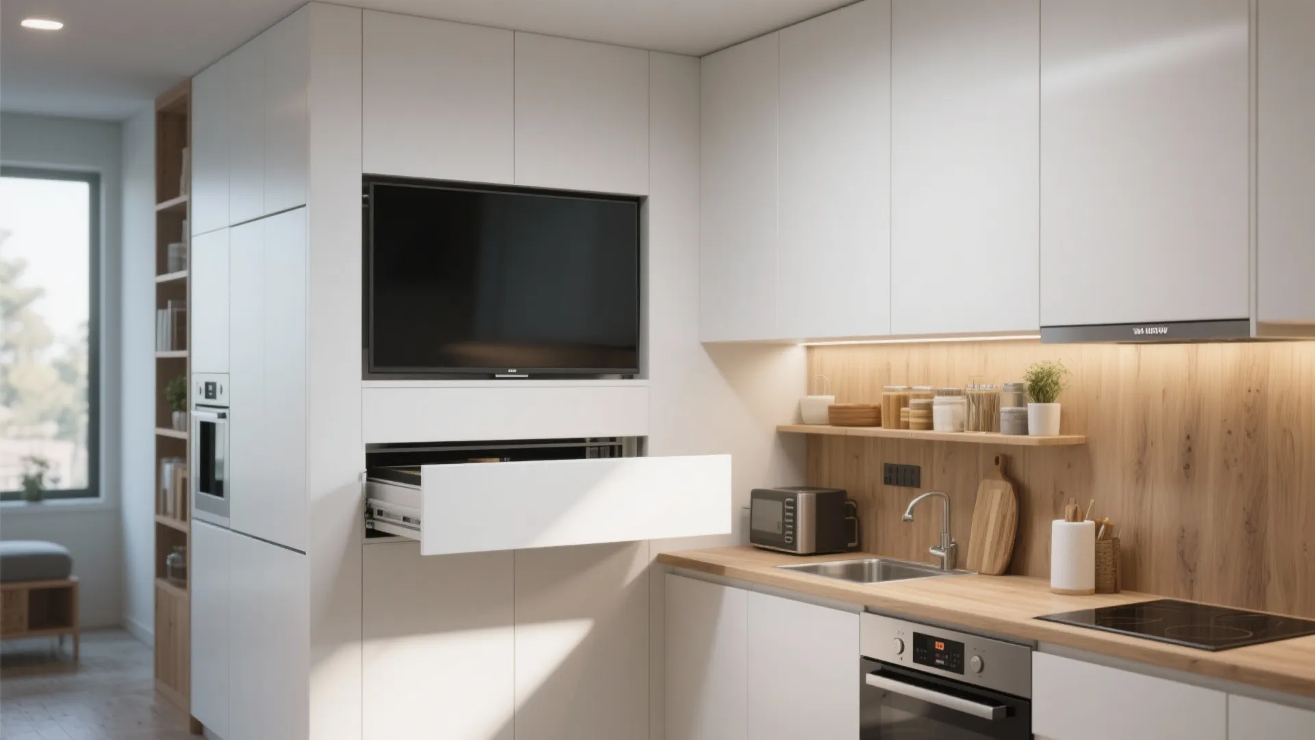 5. Slide‑Out Panel TV