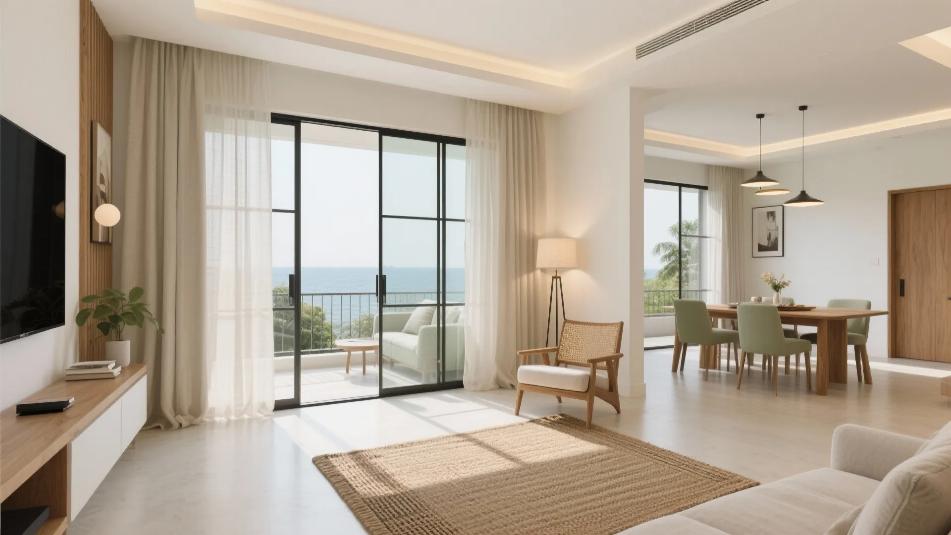 Flexible sliding partitions to unlock open-plan living