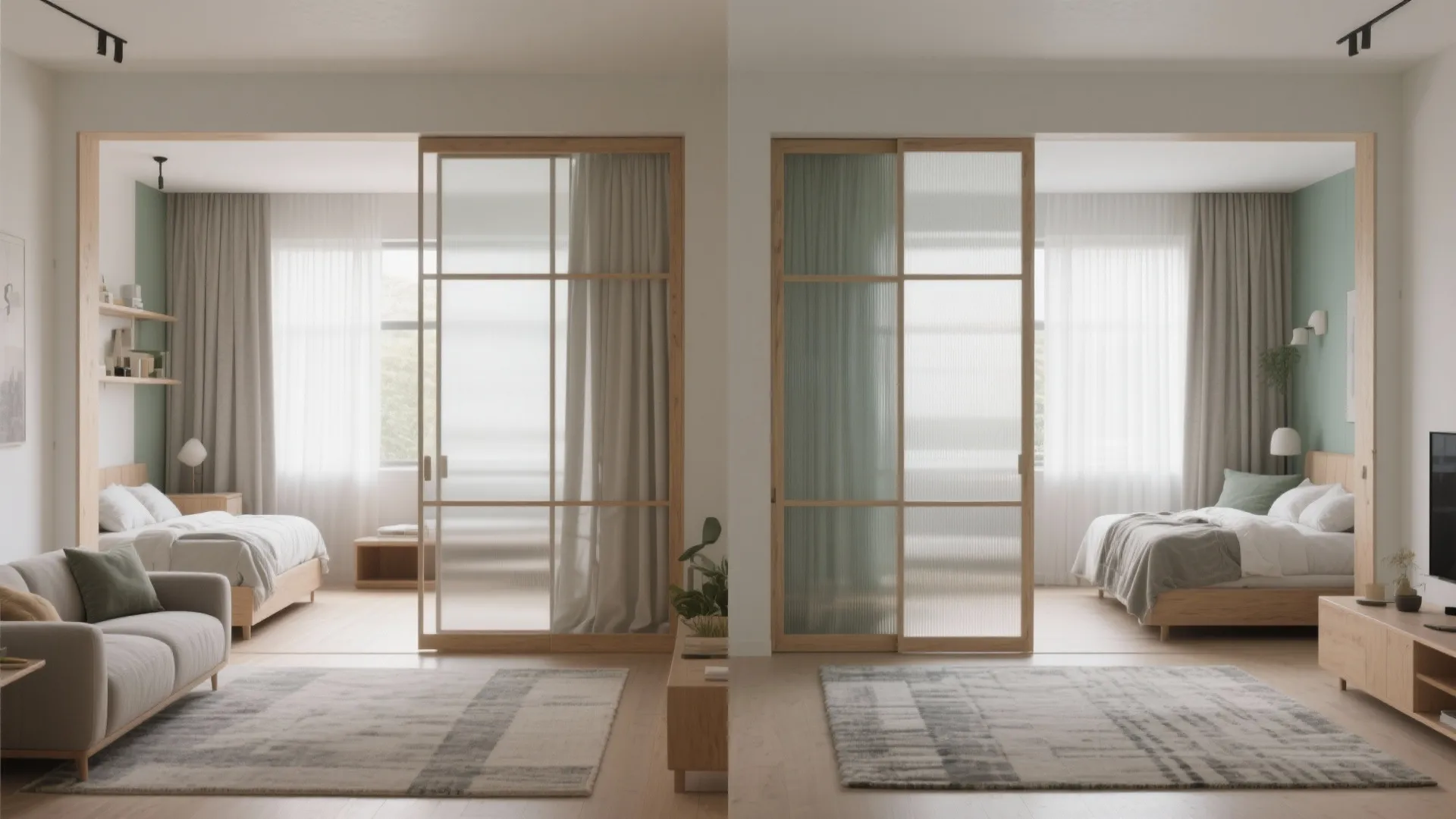 Flexible living with sliding partitions and smart furniture