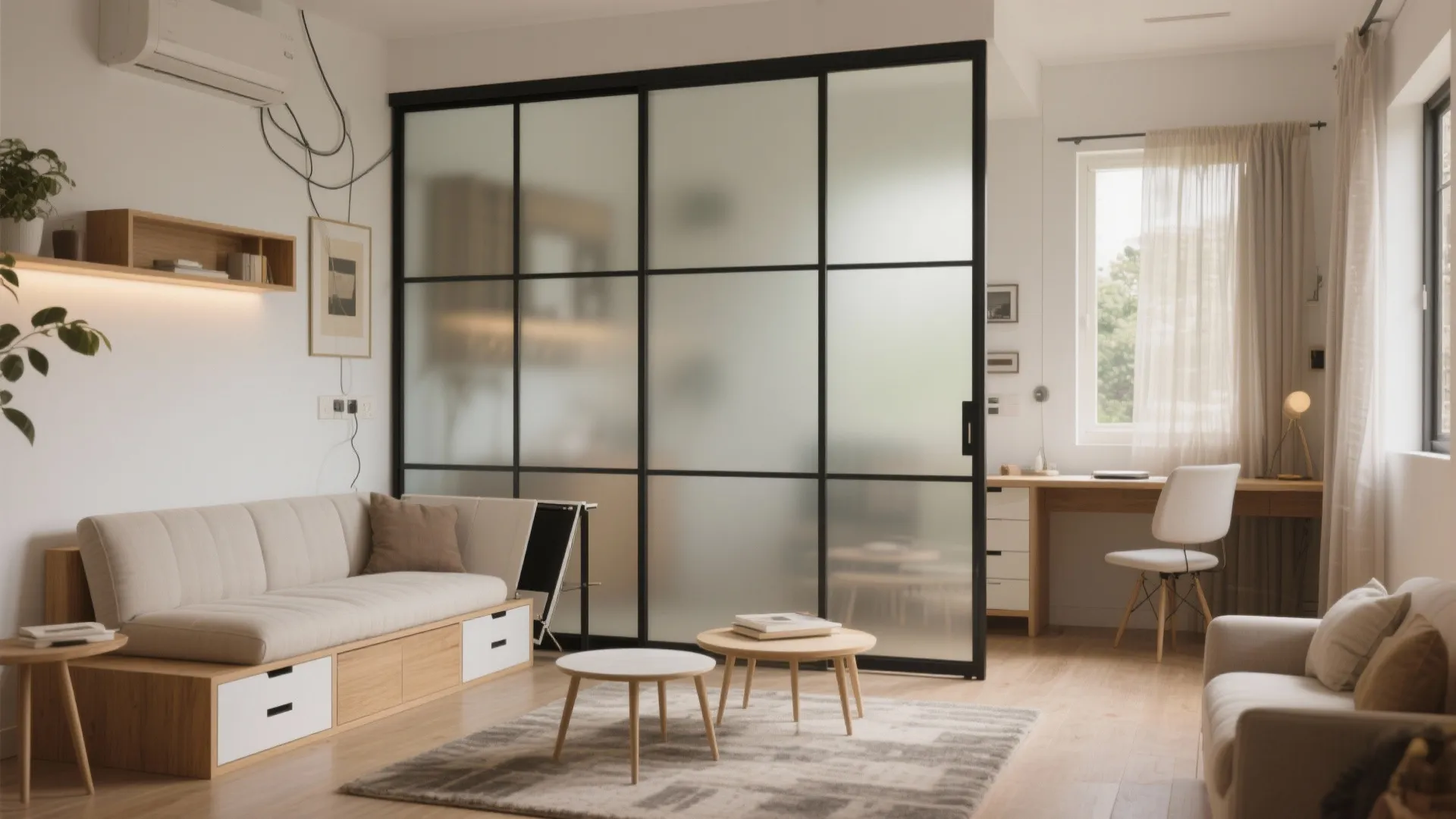 Sliding Partitions and Multi-Use Furniture