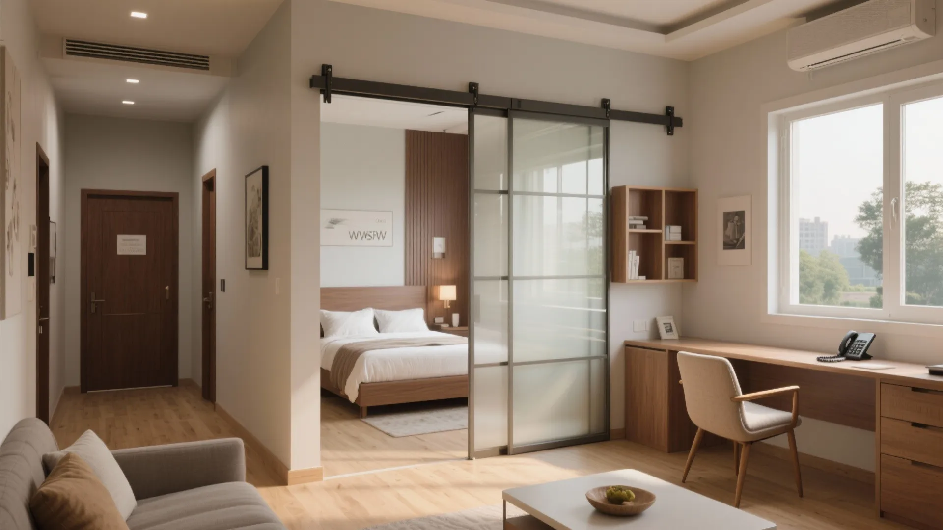 Smart zoning with sliding partitions