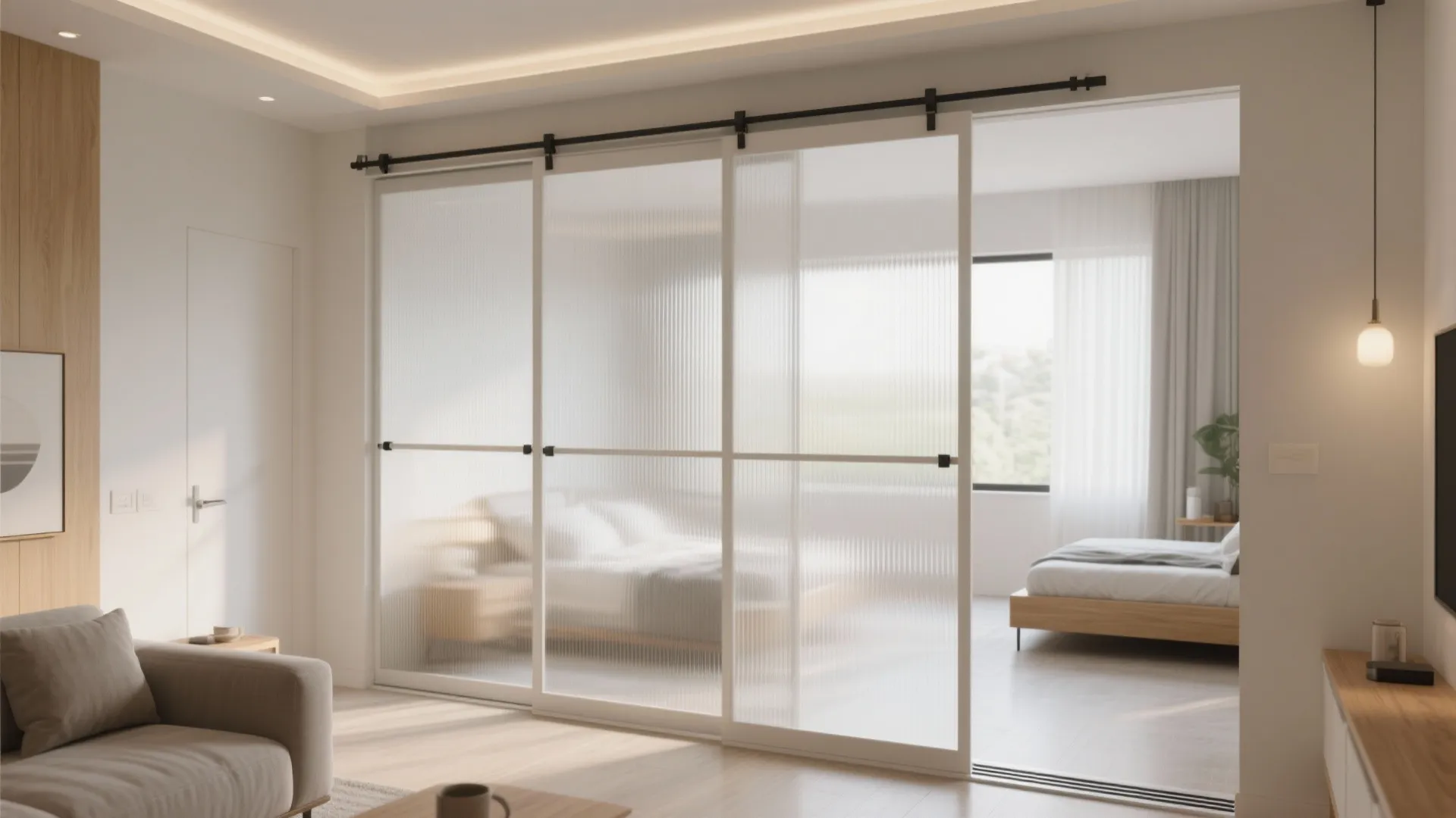 Sliding partitions and pocket doors for flexible zones