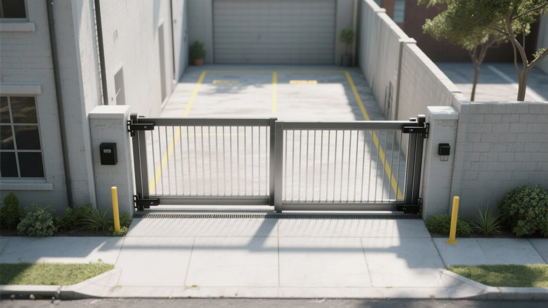 Space-Saving Sliding Gate for Narrow Lots