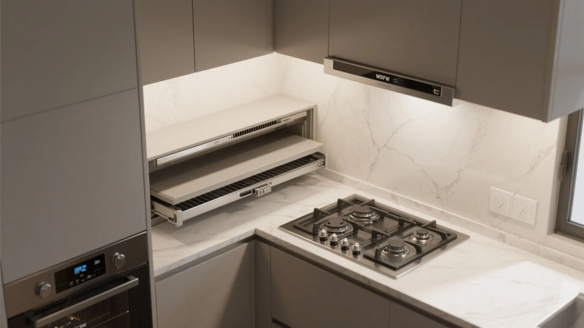 3. Slide-Out Under-Cabinet Hood