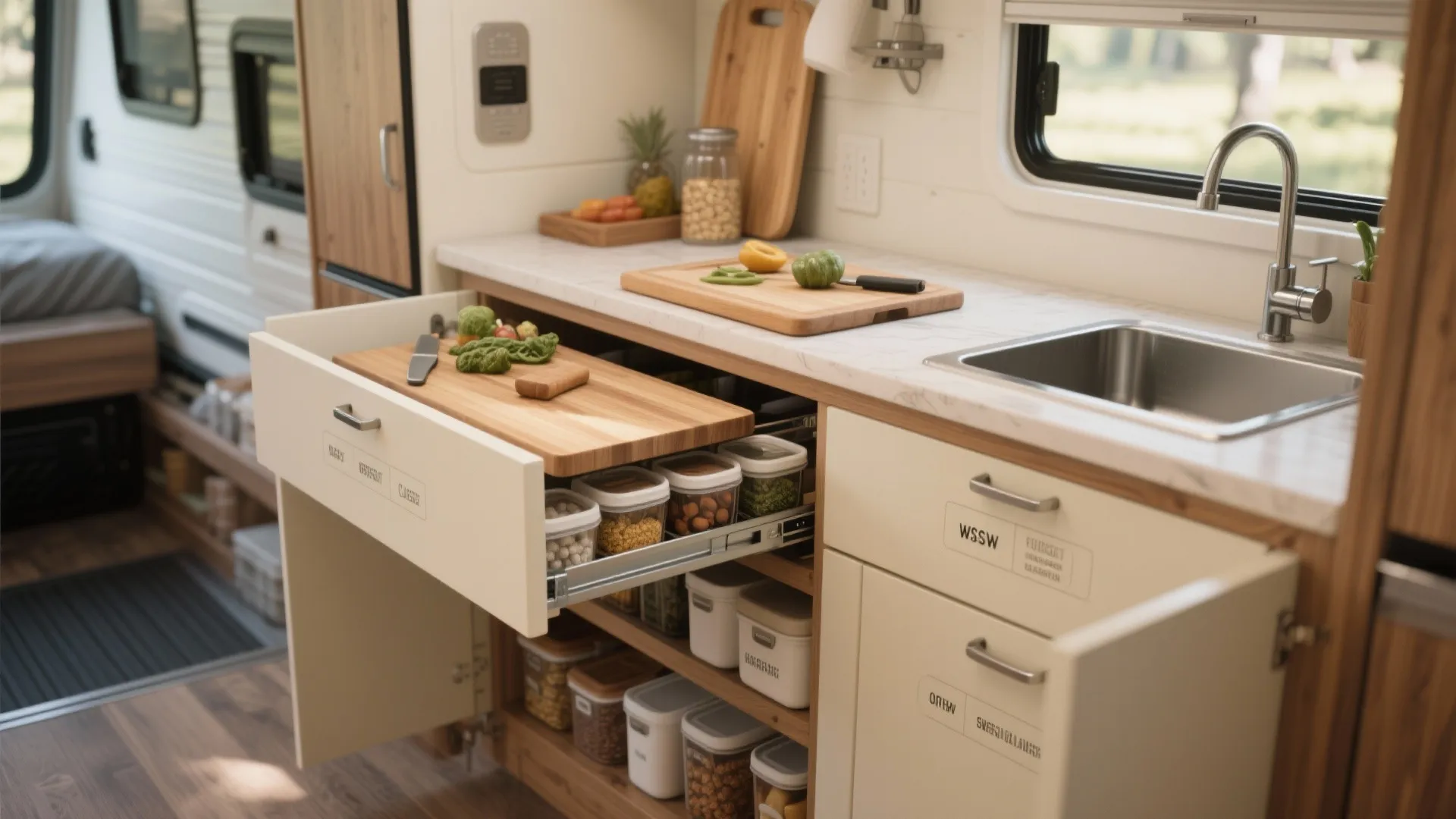 5. Slide-outs, pull-outs, and dedicated prep zones