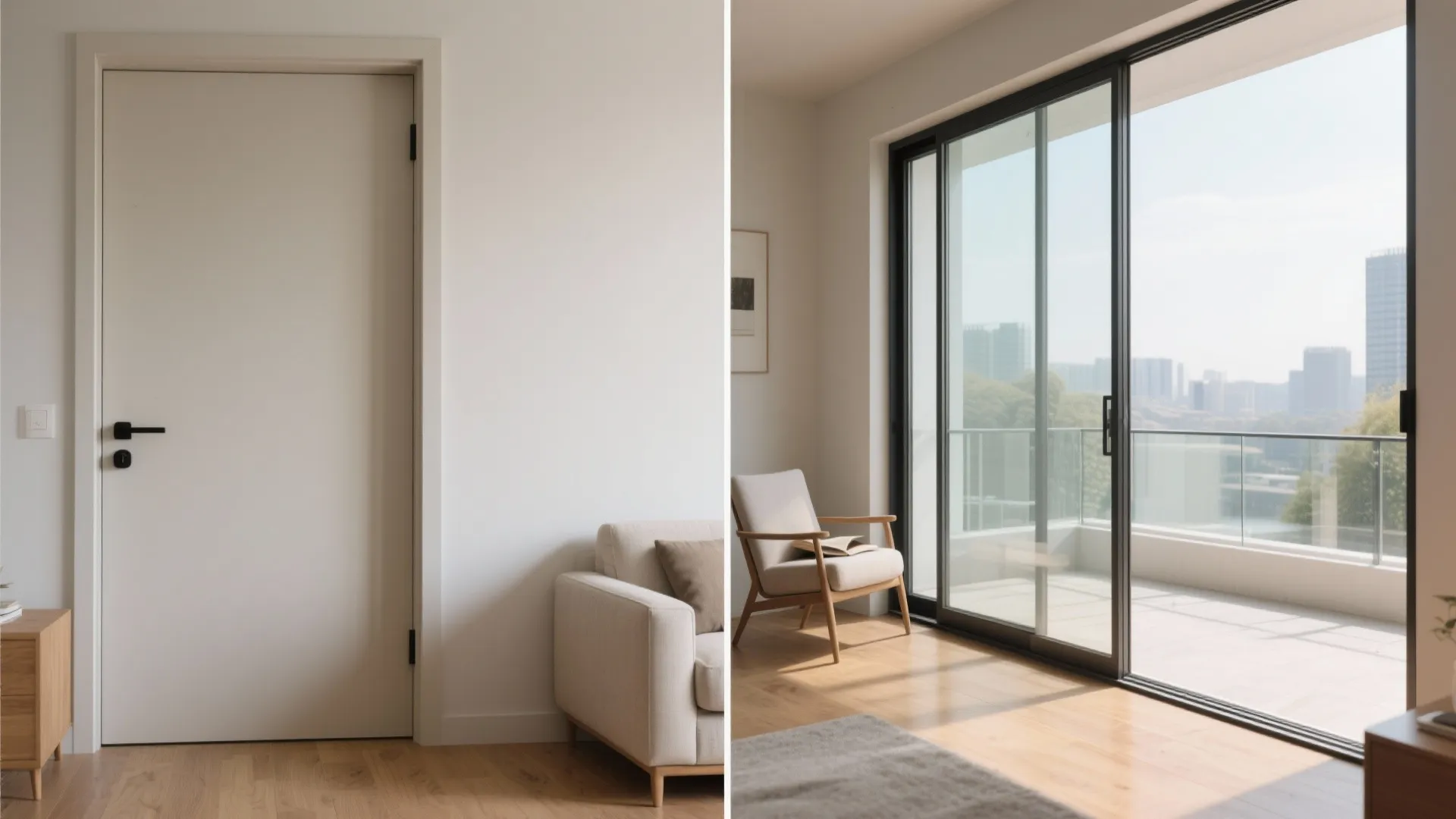 Wide-opening sliders to blur indoor–outdoor