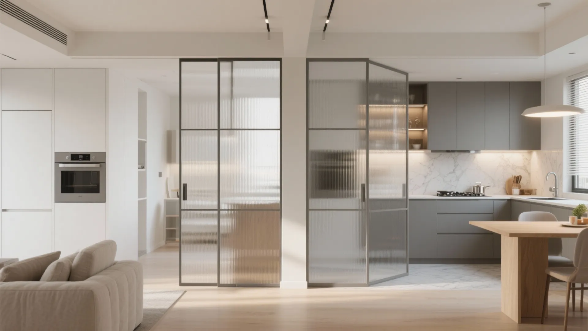 Sliding Partition: Open When You Entertain, Closed When You Cook