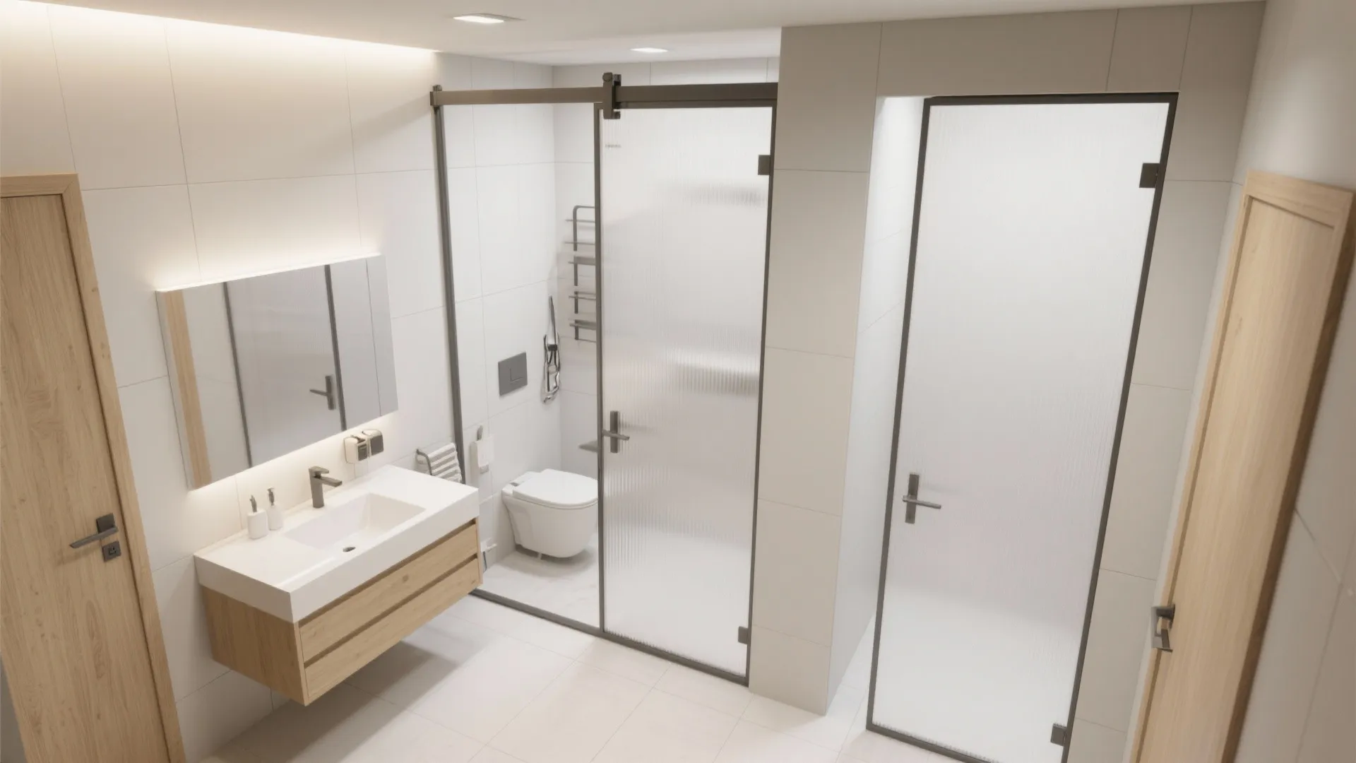 Ceiling-Track Sliding Divider (No Swing, No Fuss)