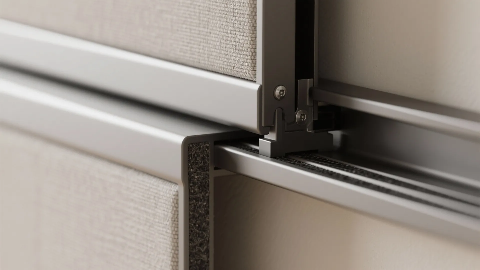 Built-in TV Niche With Sliding Panels