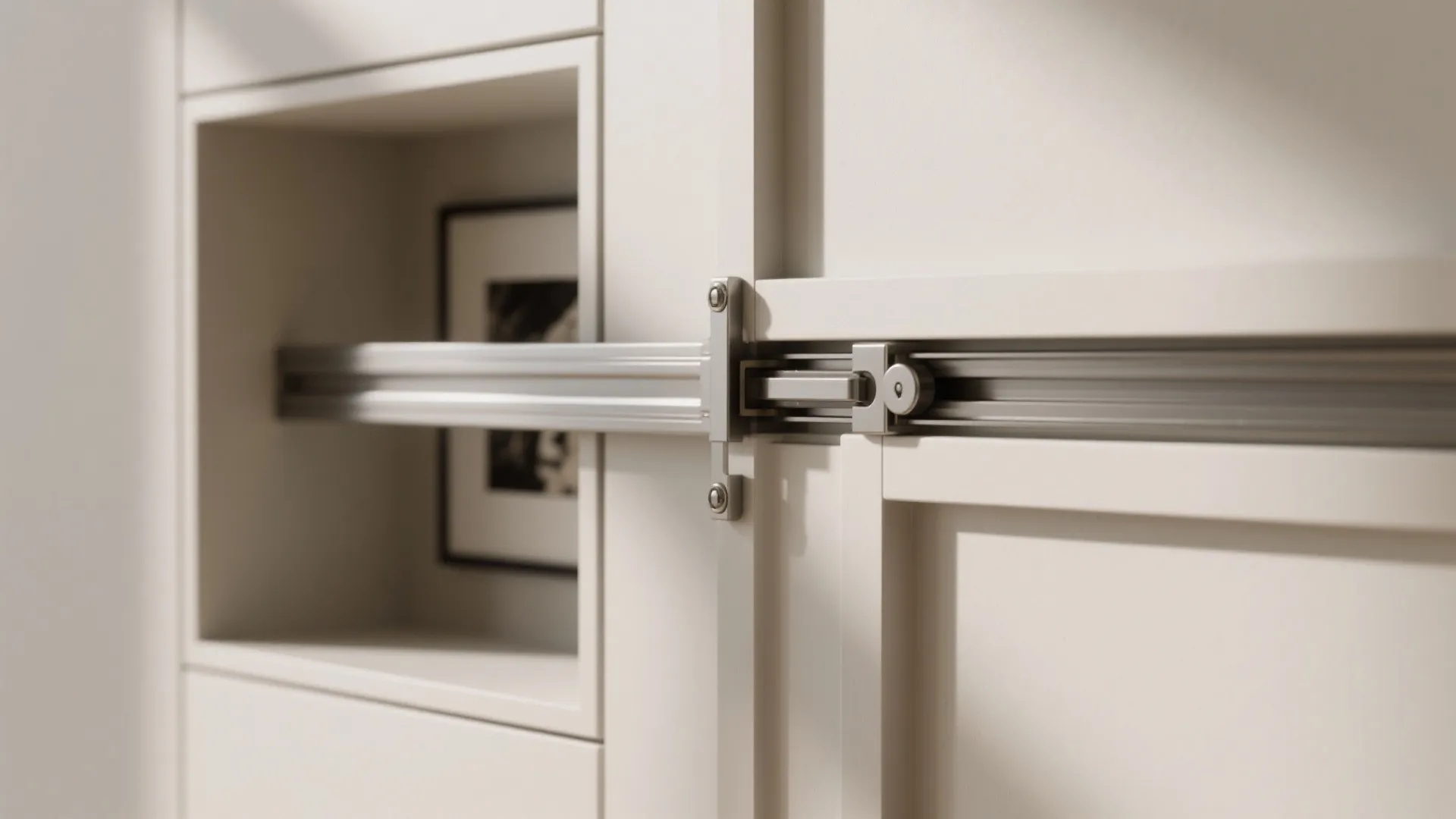 3) Recessed Screen and a Sliding Art Panel