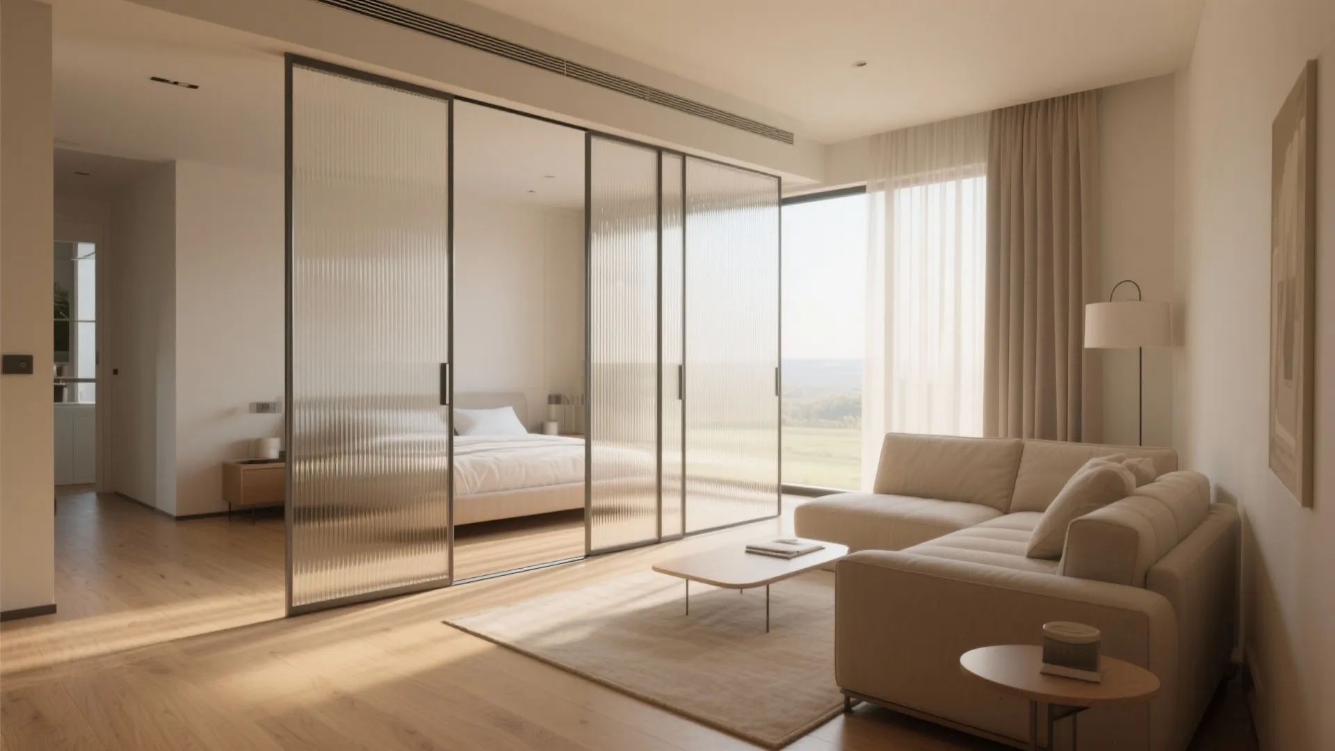 Sliding partitions for an open-yet-private plan