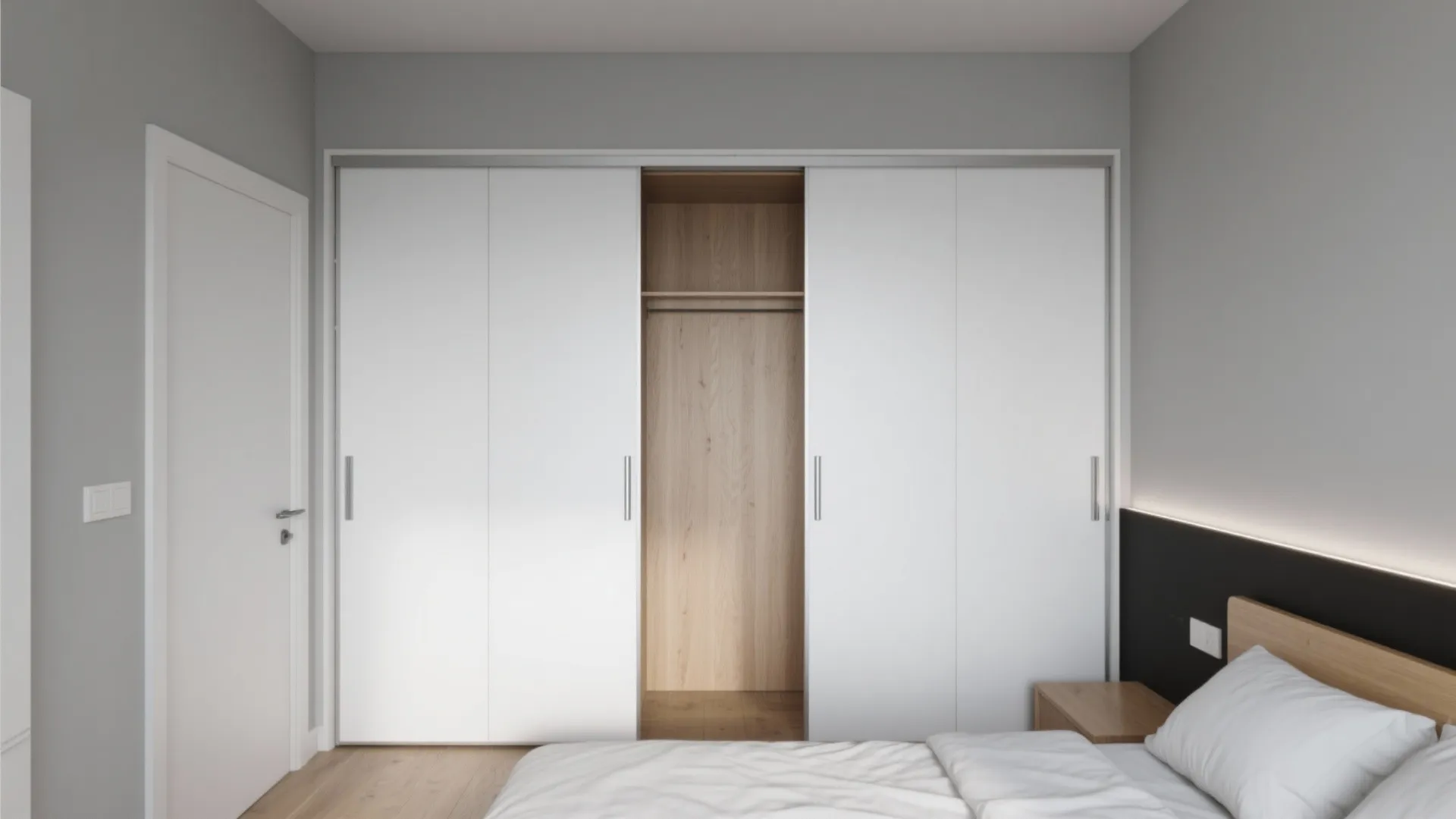 Minimalist Sliding-Door Wall Almirah