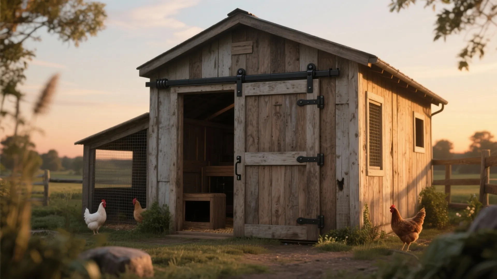 1. Sliding Barn-Style Door