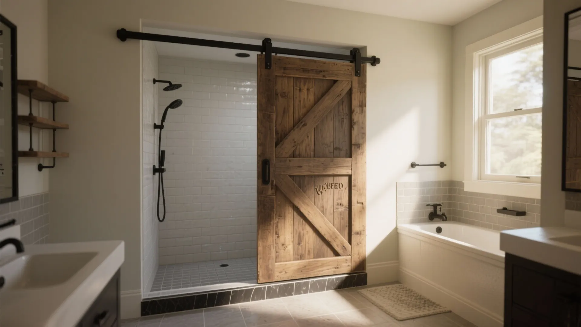3. Sliding Barn-Style Door