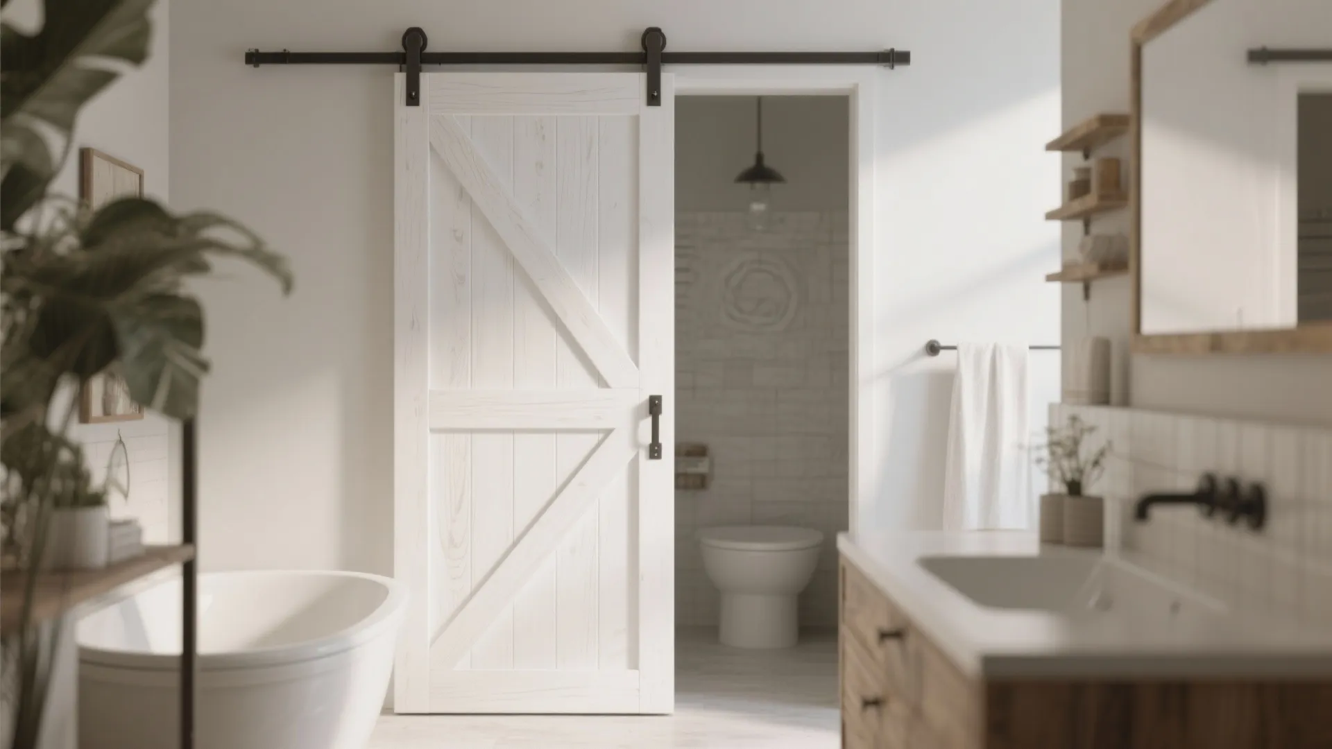 Sliding Barn Door with Modern Finish