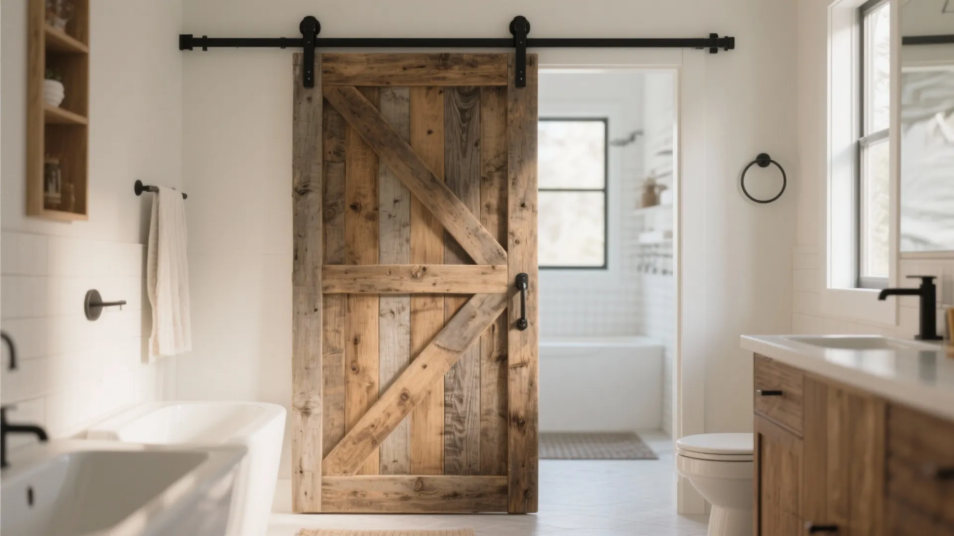 Sliding Barn Door with Rustic Charm