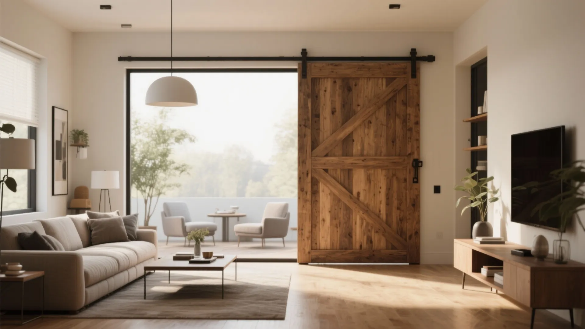 7. Sliding barn or pocket doors