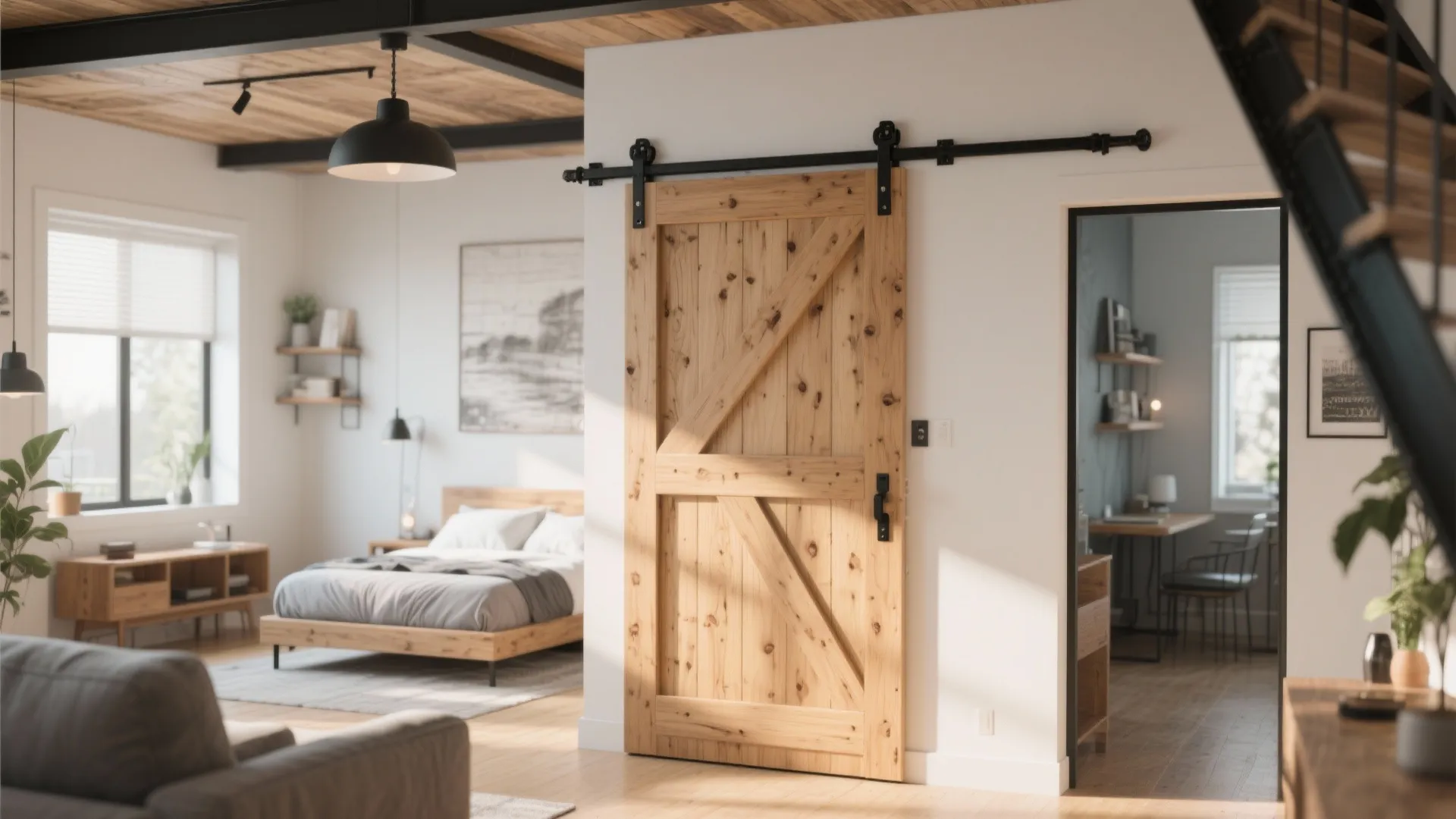 Sliding barn door style
