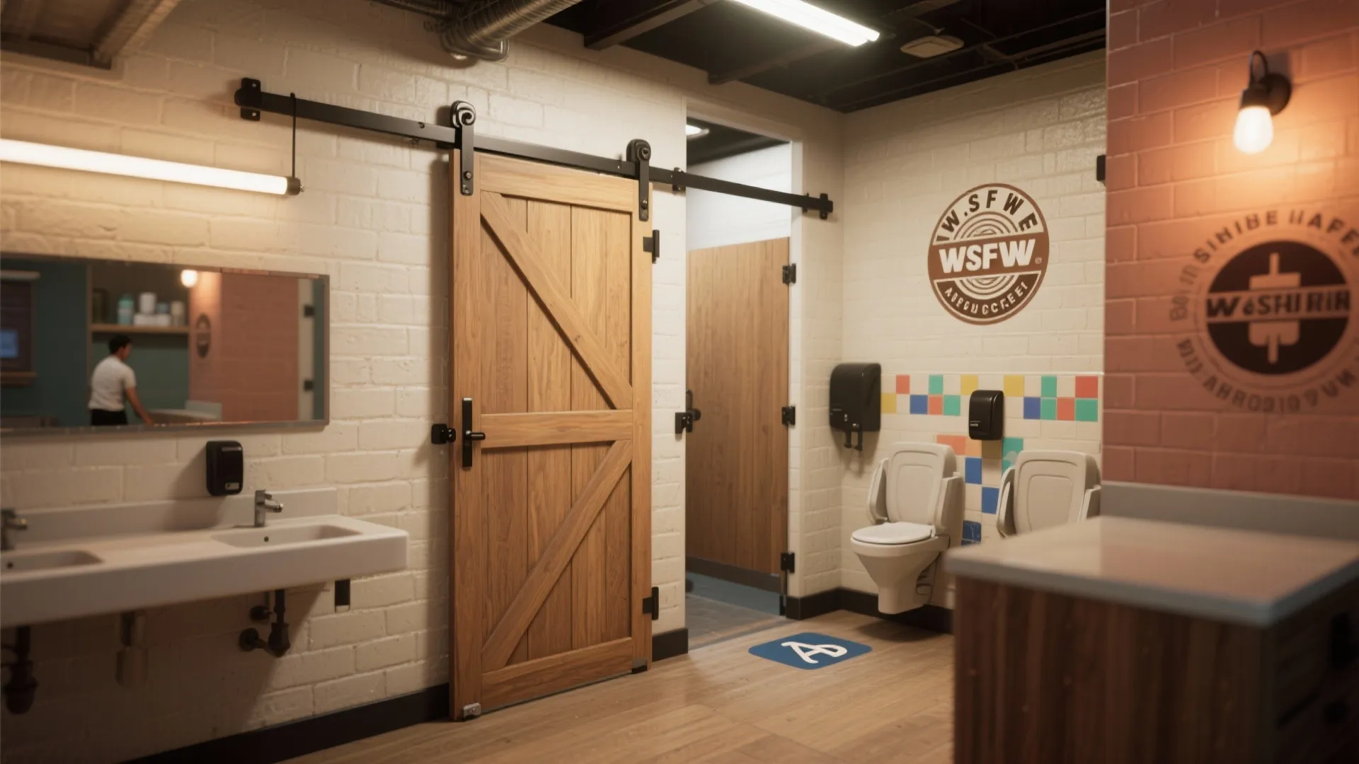 4. Sliding barn-style doors in adaptive spaces