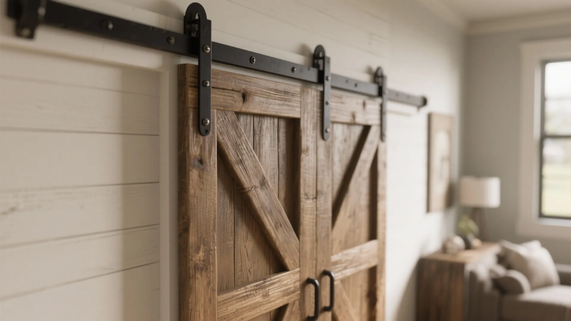 2. Sliding Barn Doors for Space Saving