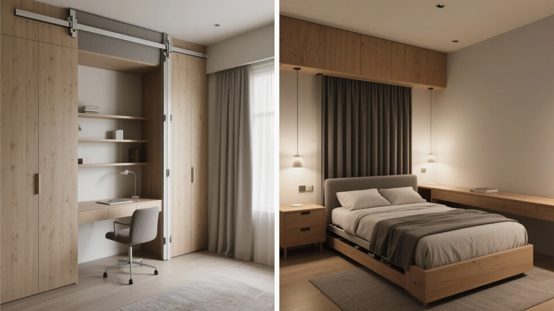 Sliding Walls for a Multi-use Second Bedroom