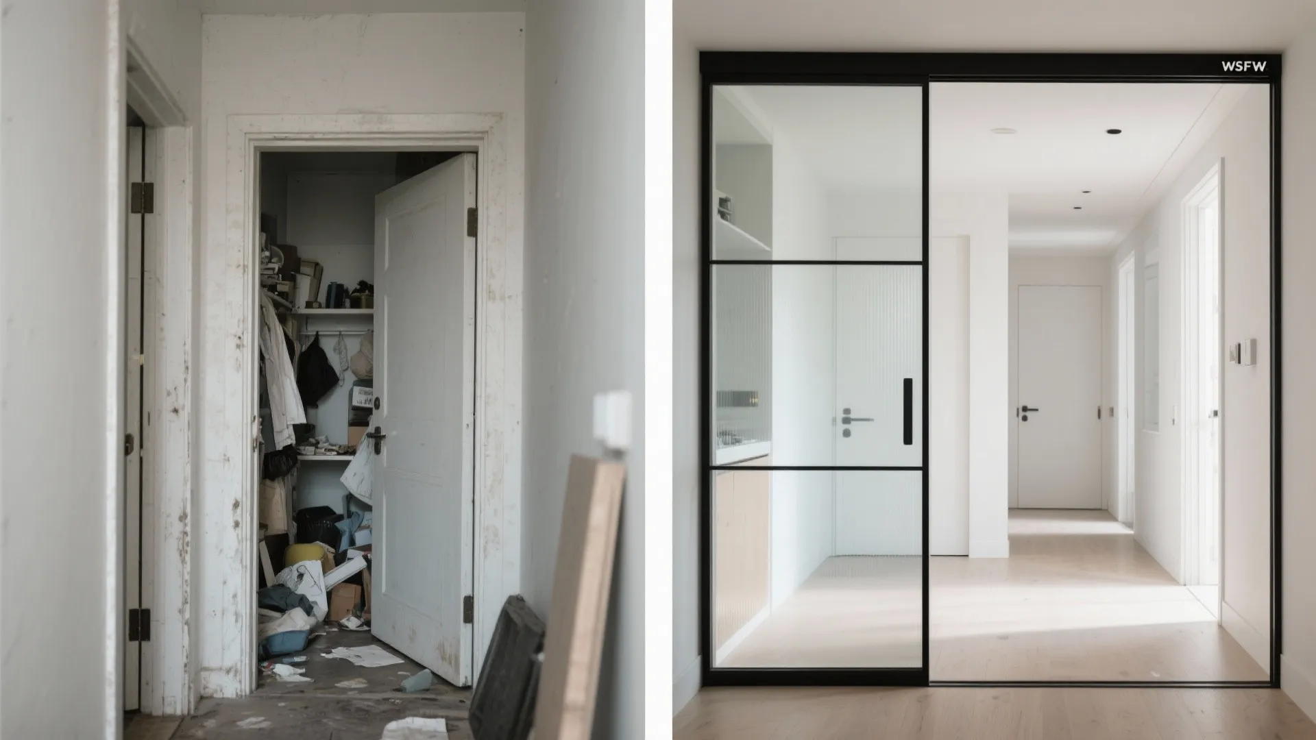 Sliding Glass Panels to Save Swing Space