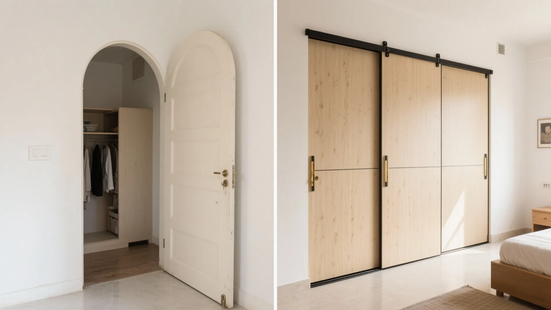 Sliding and pocket doors to reclaim space